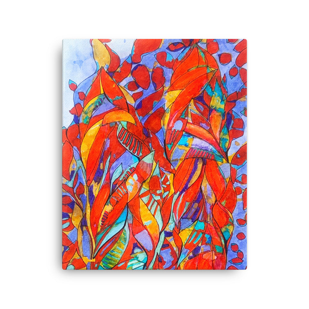 Red Garden canvas print unframed - Art Love Decor