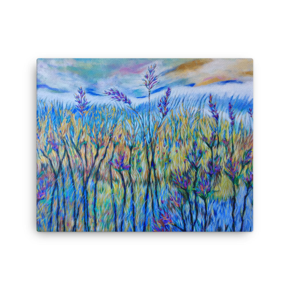 Blue Thistle canvas print unframed - Art Love Decor