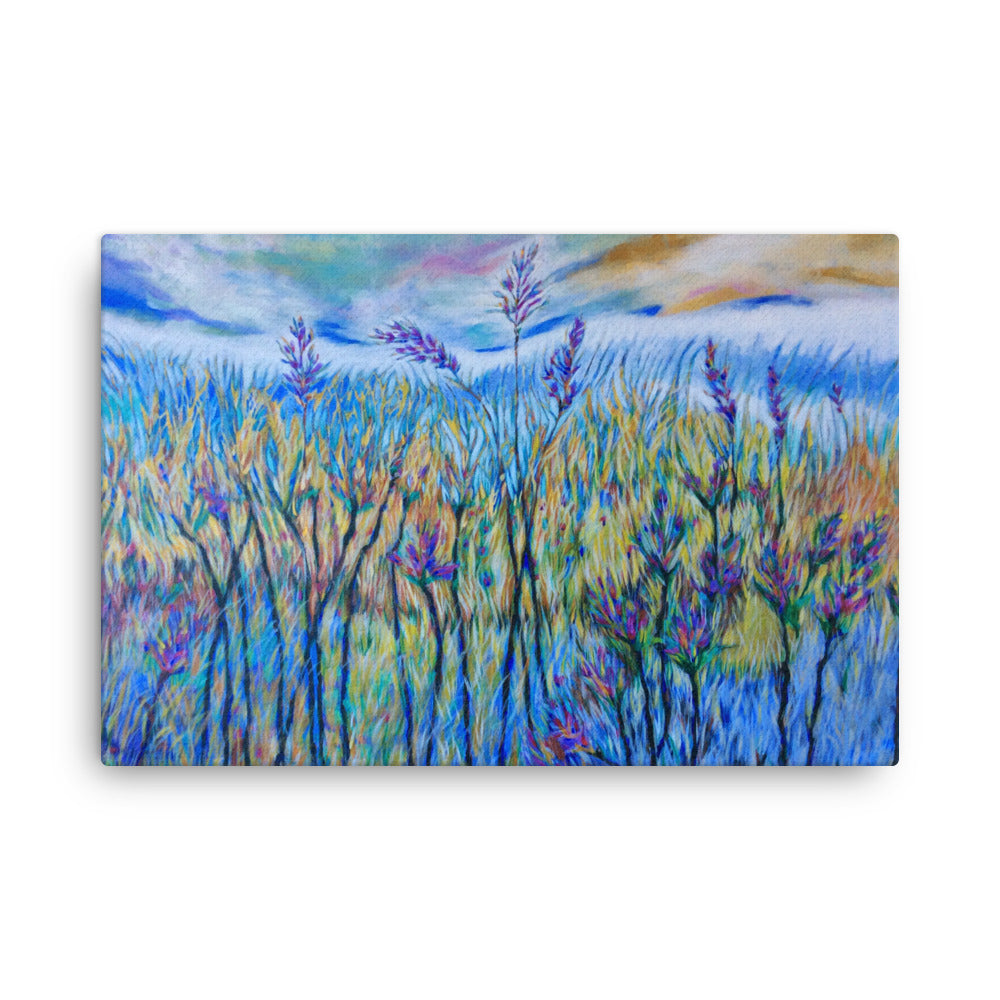 Blue Thistle canvas print unframed - Art Love Decor