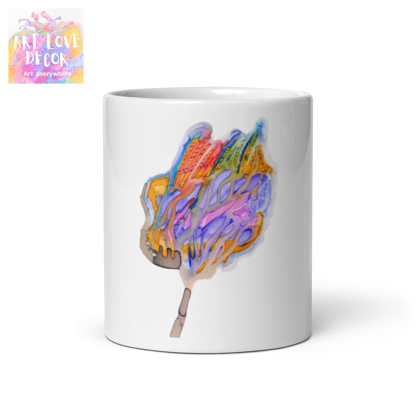 Wishing Tree White glossy mug
