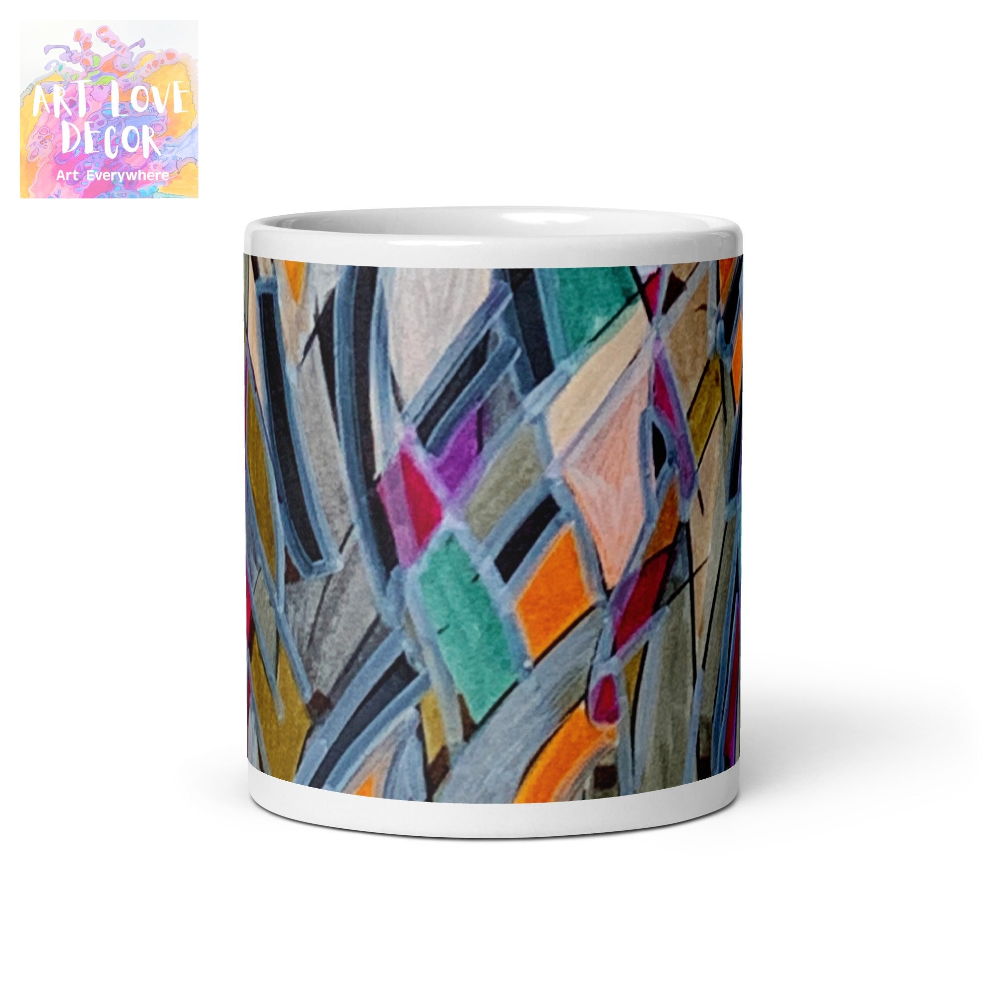 Sydney Opera Abstract White glossy mug - Art Love Decor