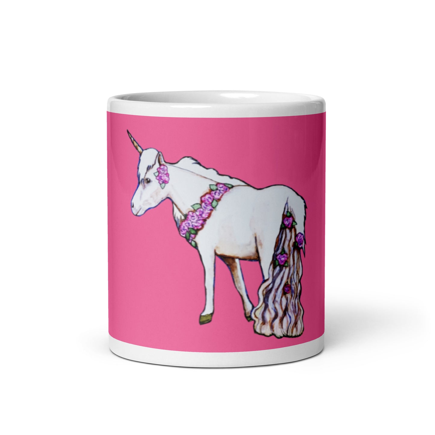 Unicorn Horse pink glossy mug