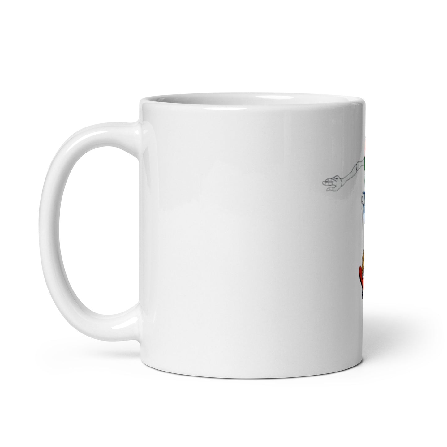 Skaterbones Jump White glossy mug