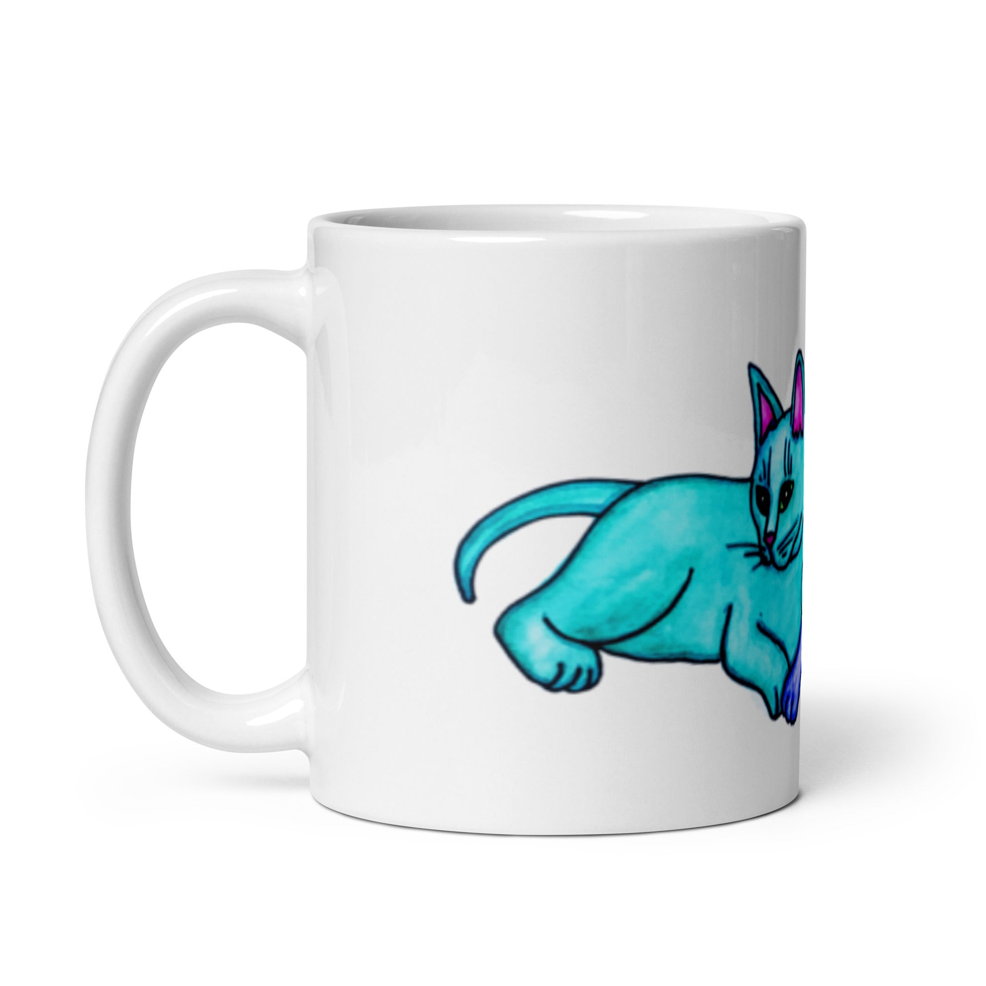 Three Color Cats White glossy mug - Art Love Decor