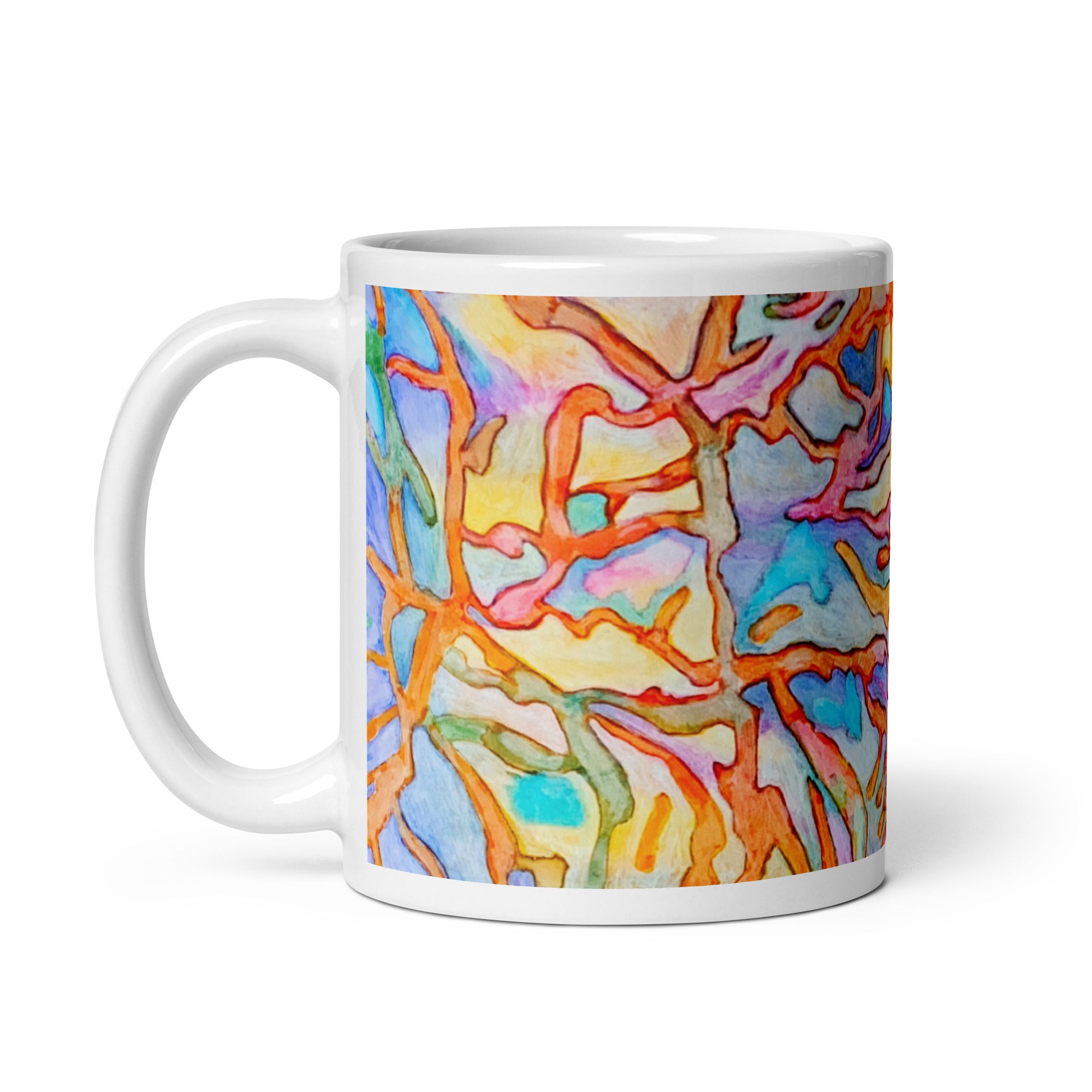 Coral Reef Abstract White glossy mug - Art Love Decor