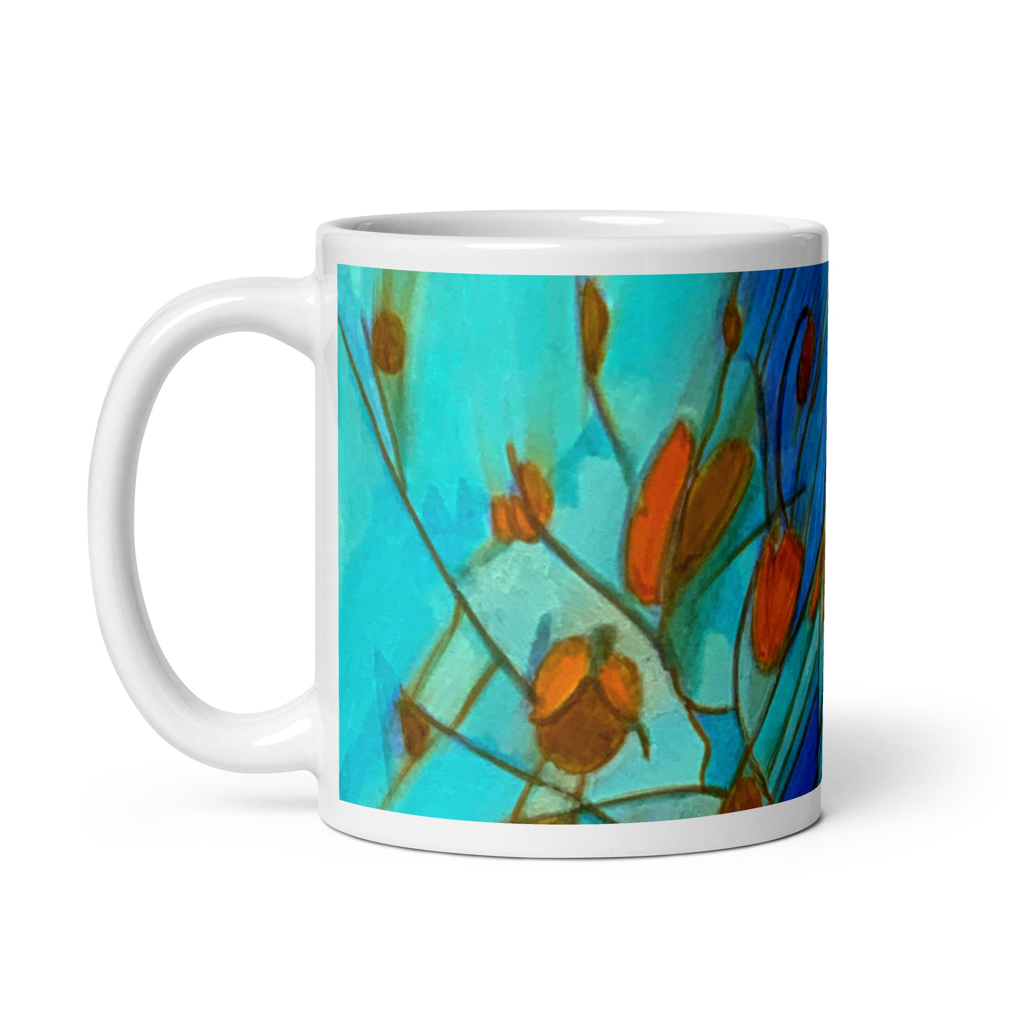 Low Tide Abstract White glossy mug - Art Love Decor