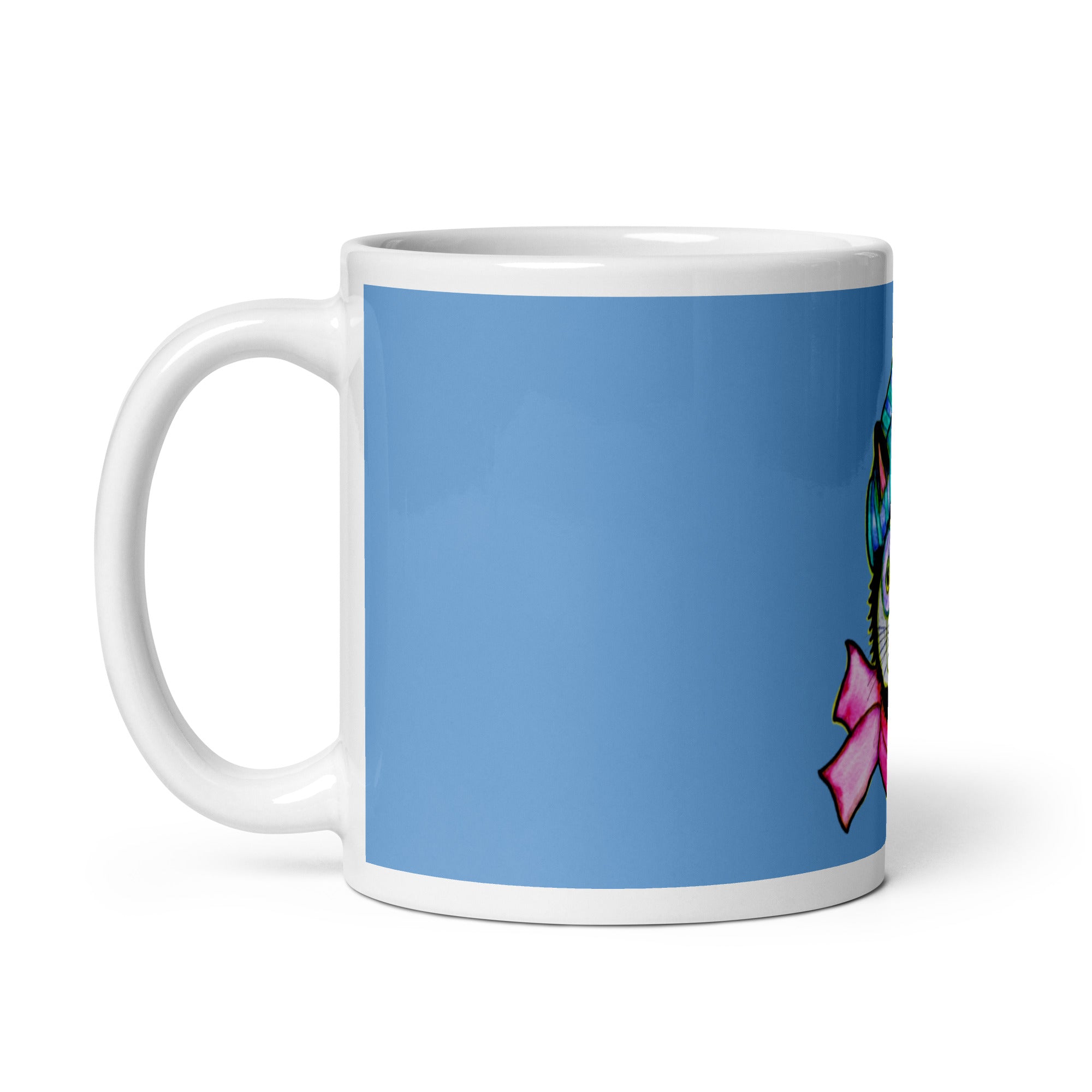 Kitty Cat Beanie White glossy mug - Art Love Decor