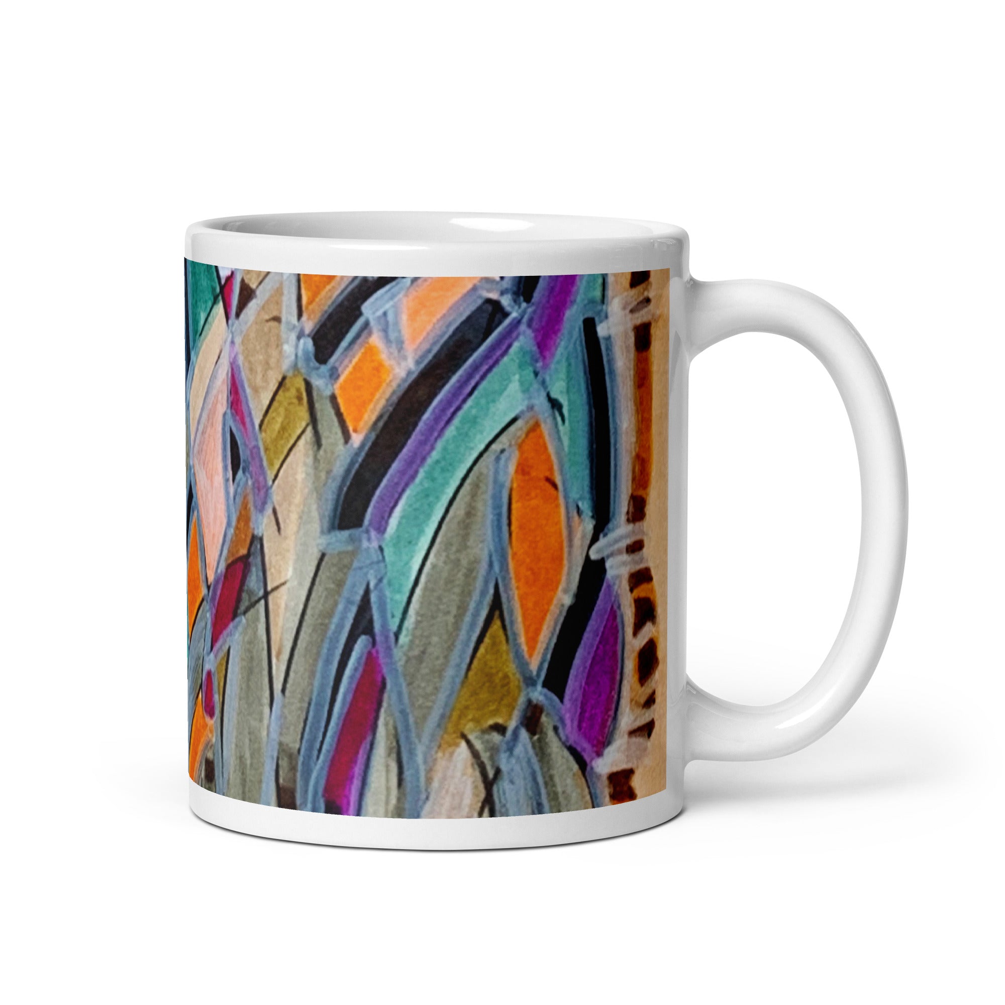 Sydney Opera Abstract White glossy mug - Art Love Decor