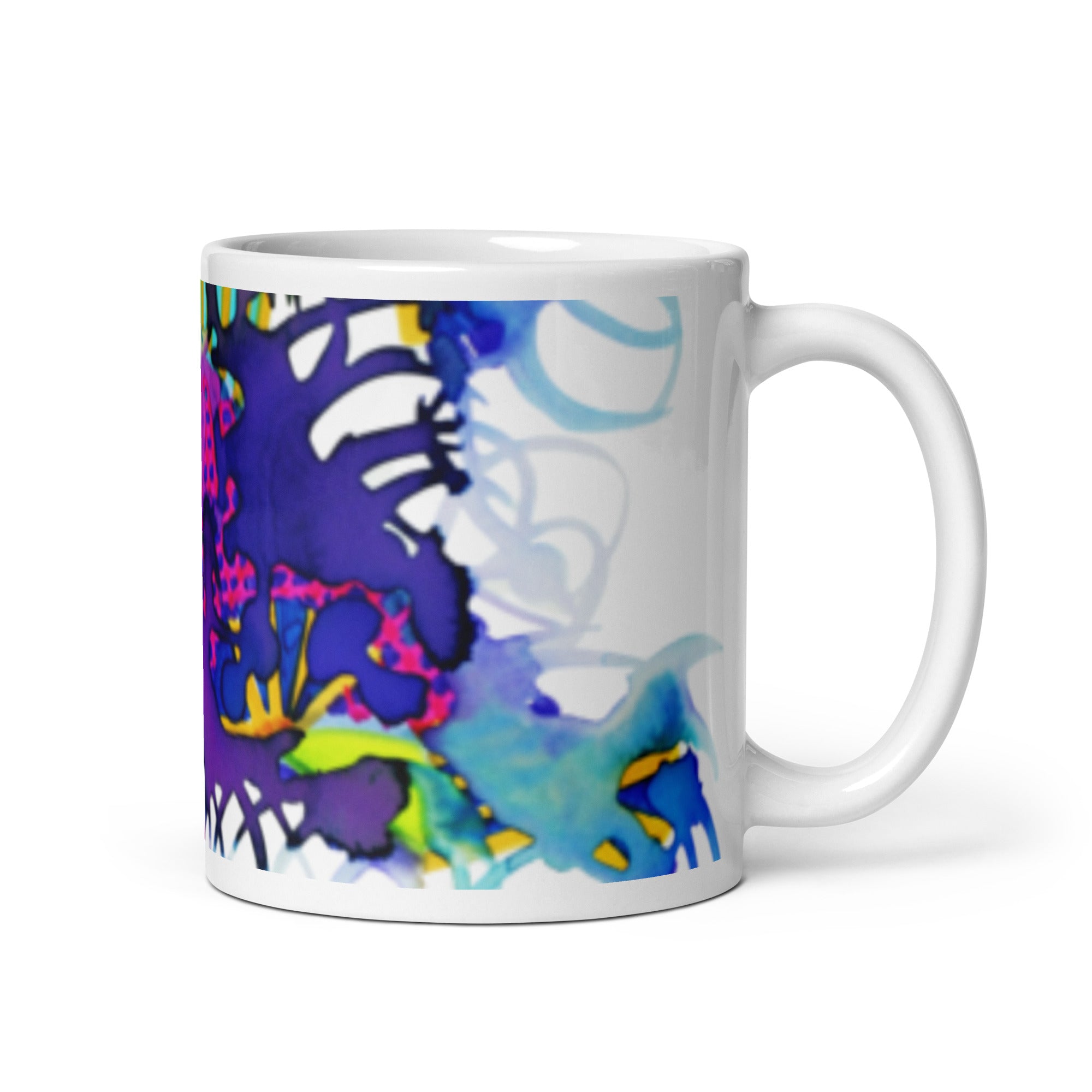 Tickles Abstract White glossy mug - Art Love Decor