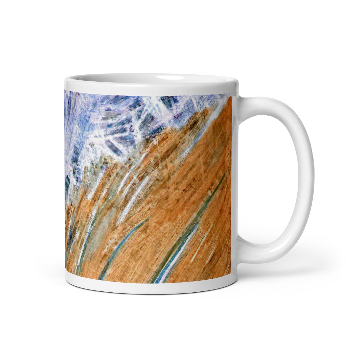 Wisp Abstract White glossy mug - Art Love Decor