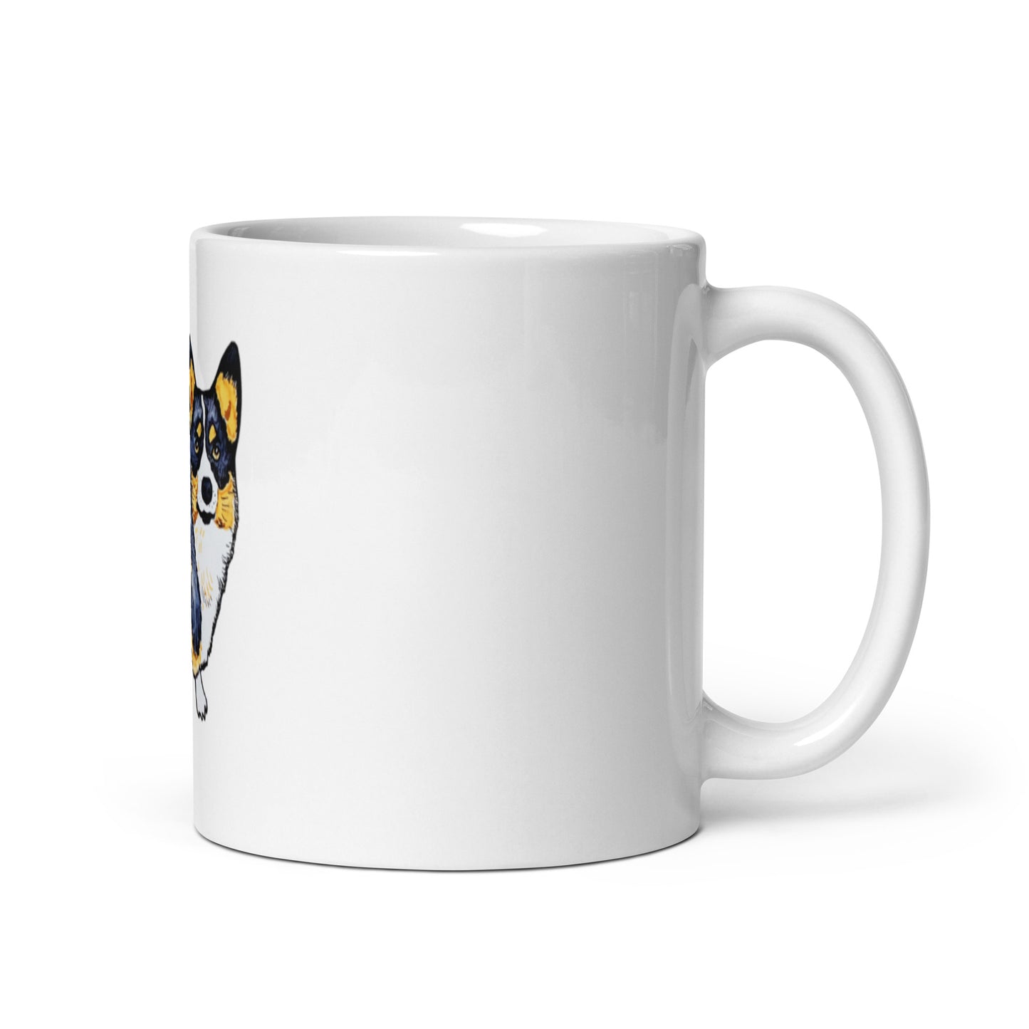 Corgi Dog White glossy mug
