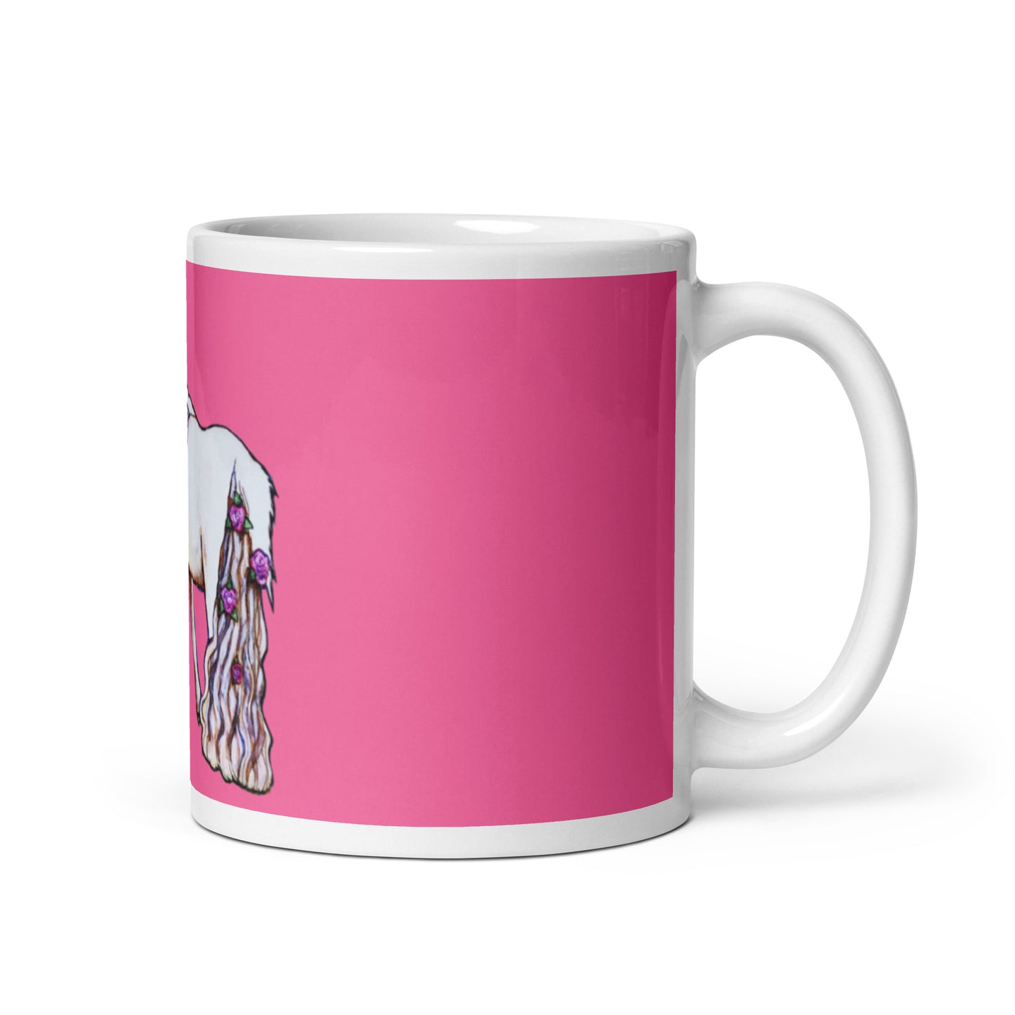 Unicorn Horse pink glossy mug