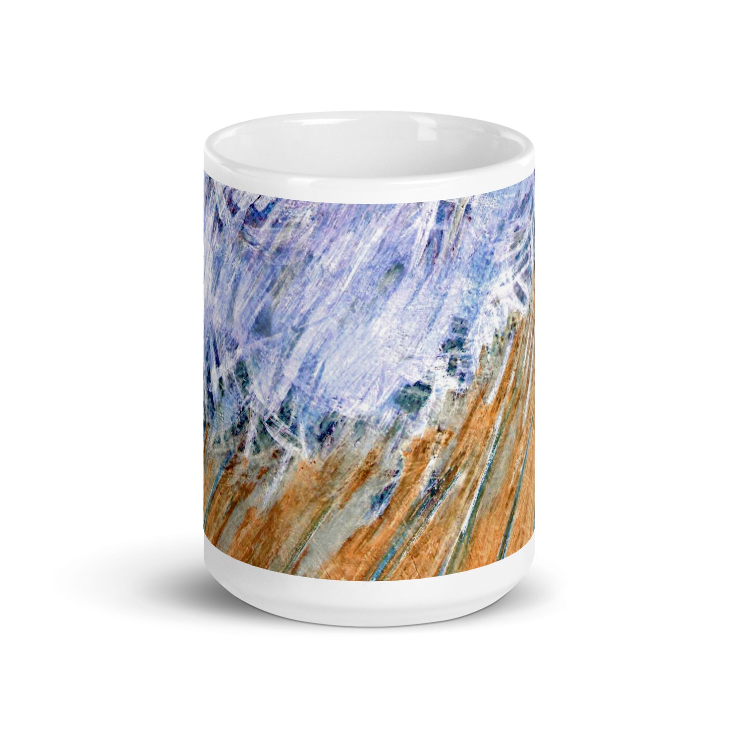 Wisp Abstract White glossy mug - Art Love Decor