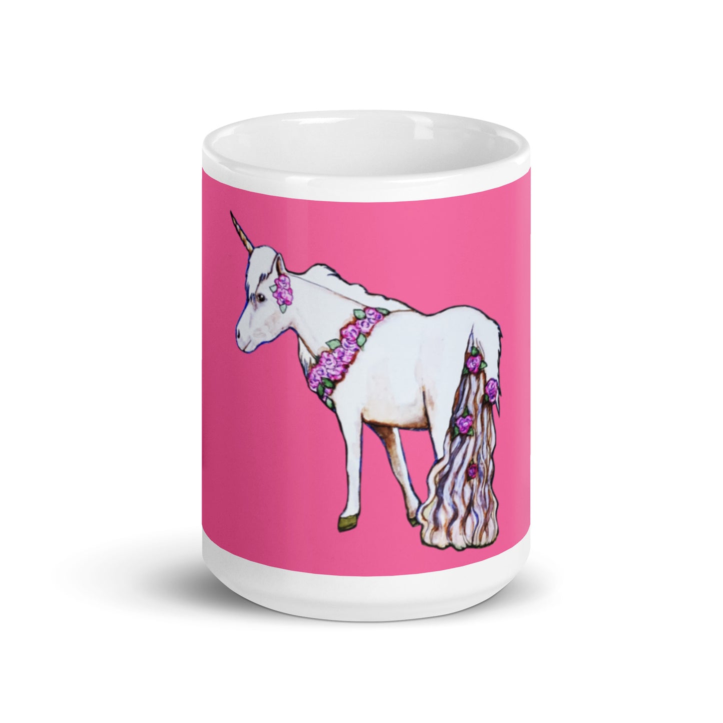 Unicorn Horse pink glossy mug