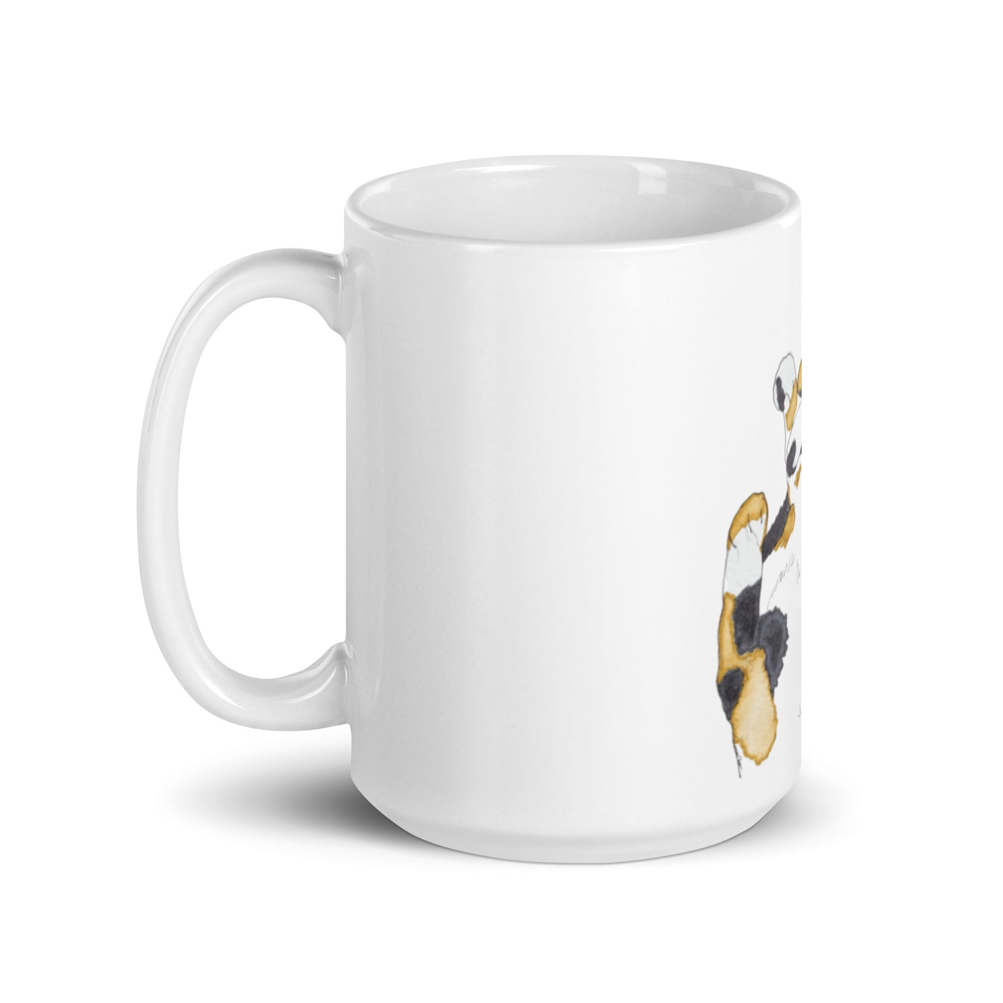 Sleeping Kitty White glossy mug - Art Love Decor