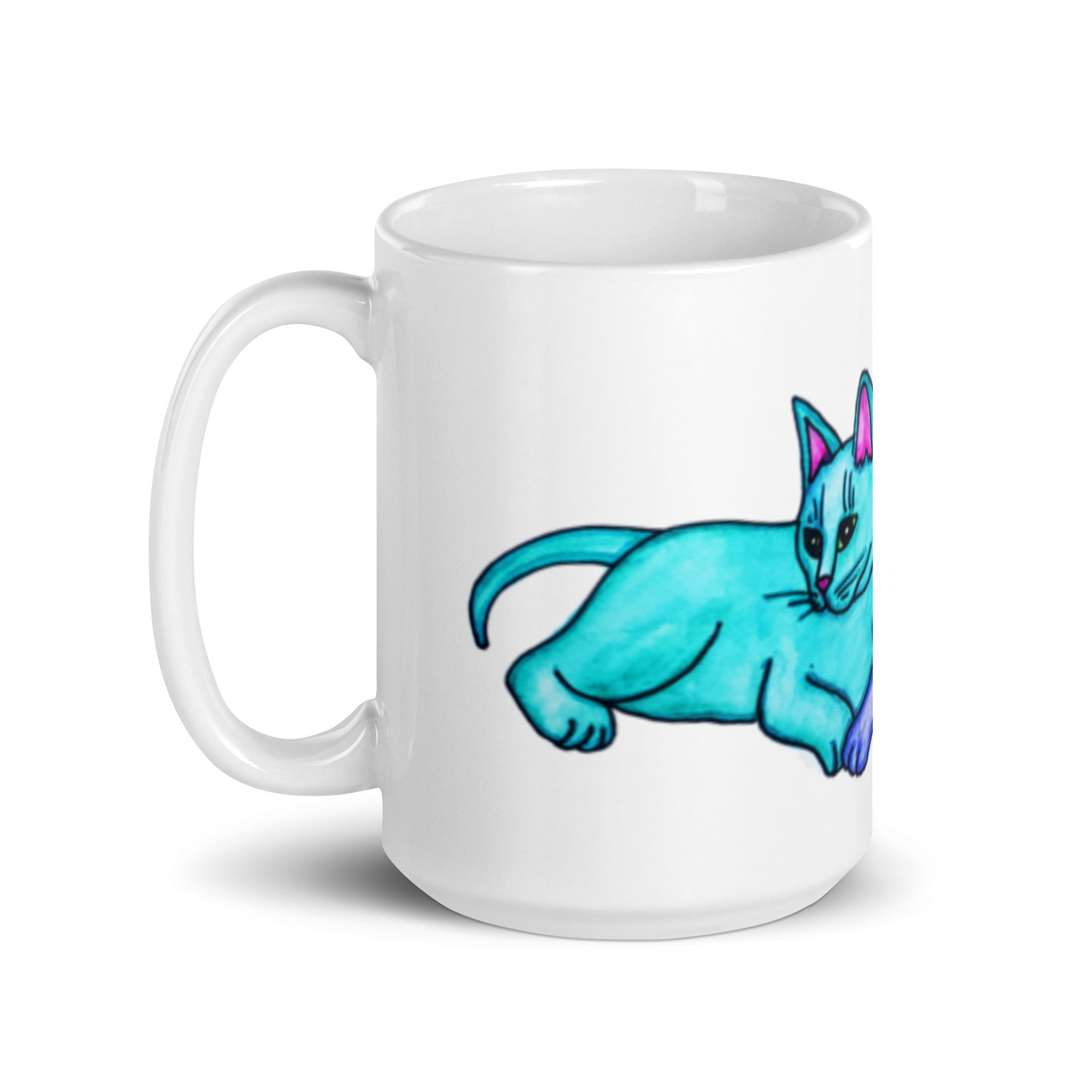 Three Color Cats White glossy mug - Art Love Decor