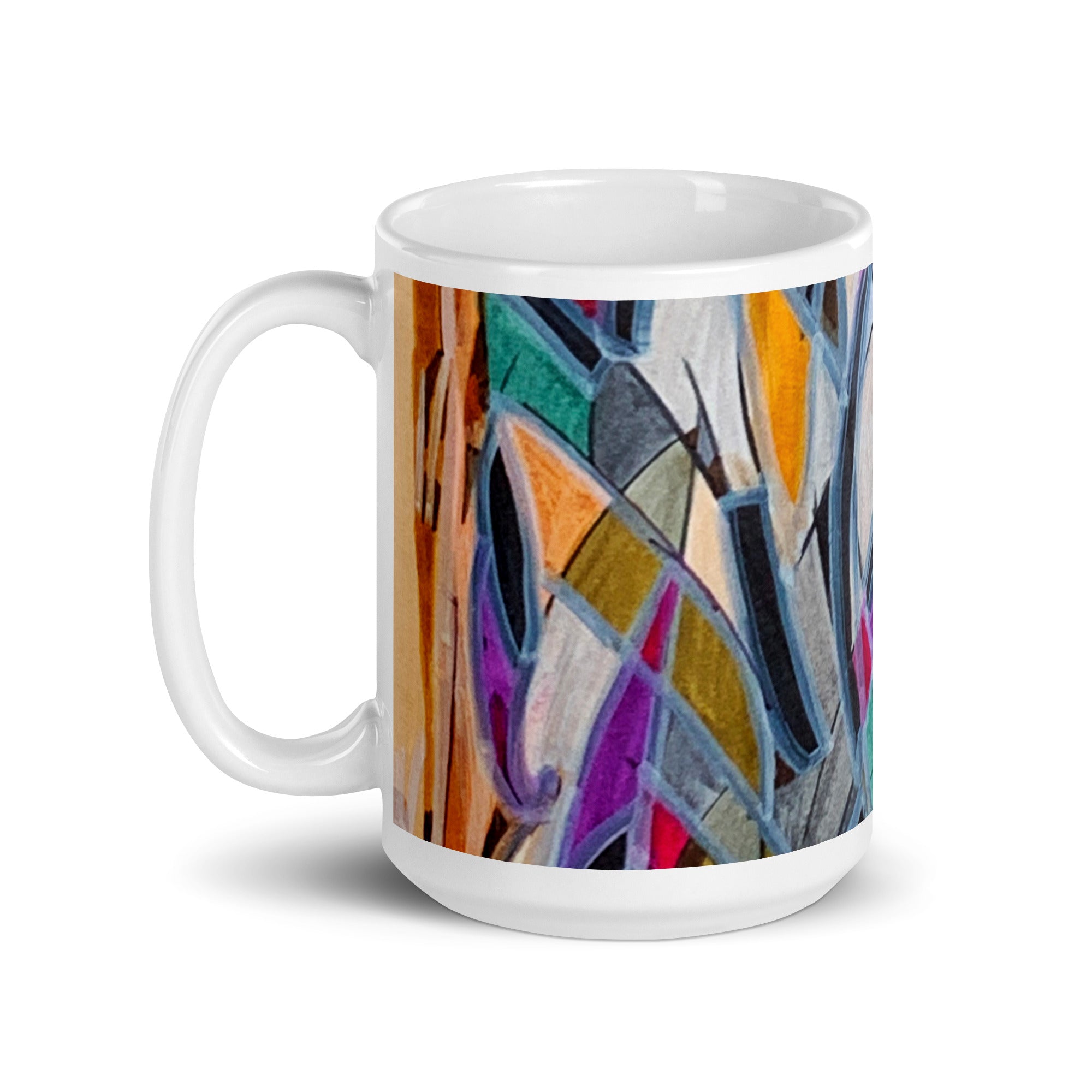 Sydney Opera Abstract White glossy mug - Art Love Decor