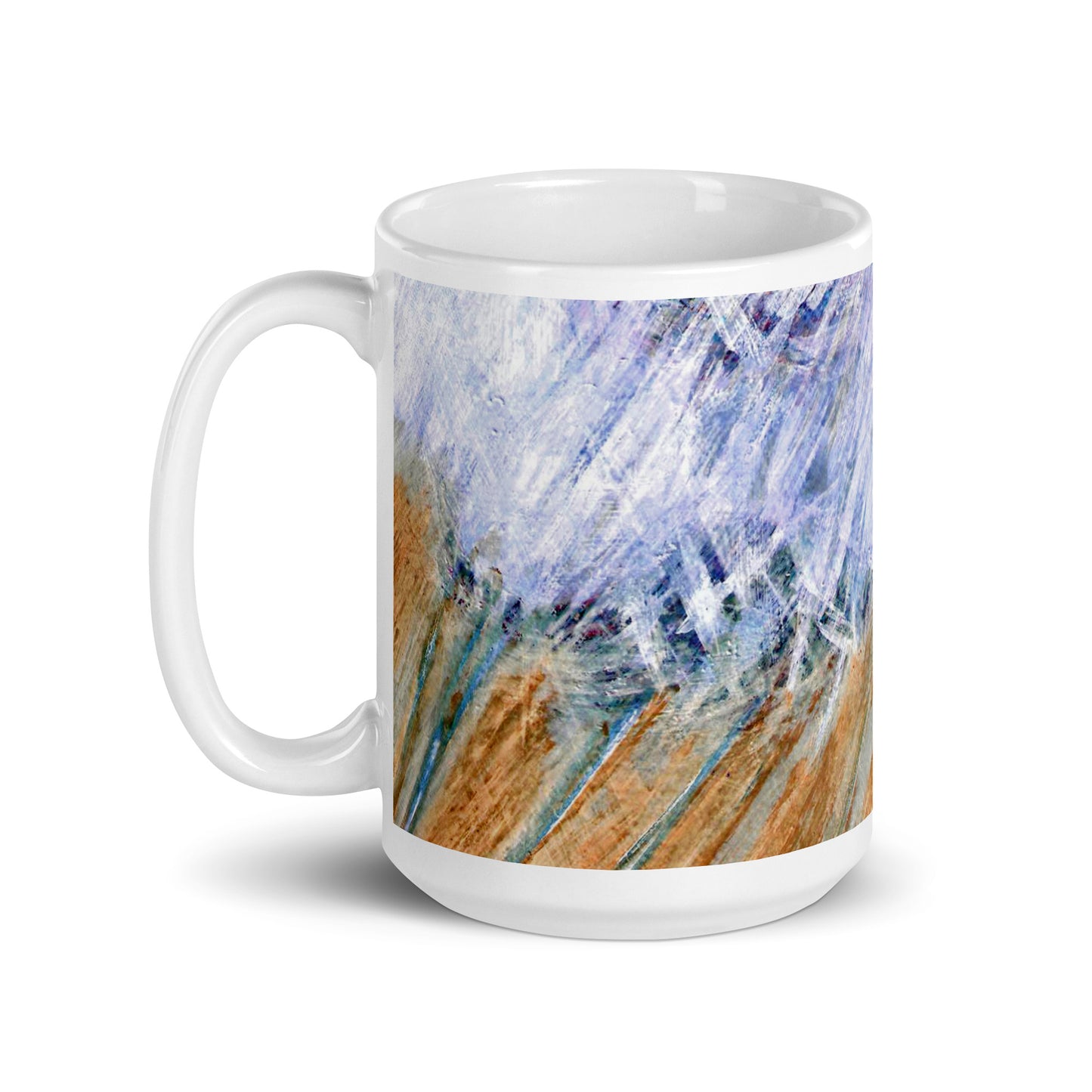 Wisp Abstract White glossy mug - Art Love Decor