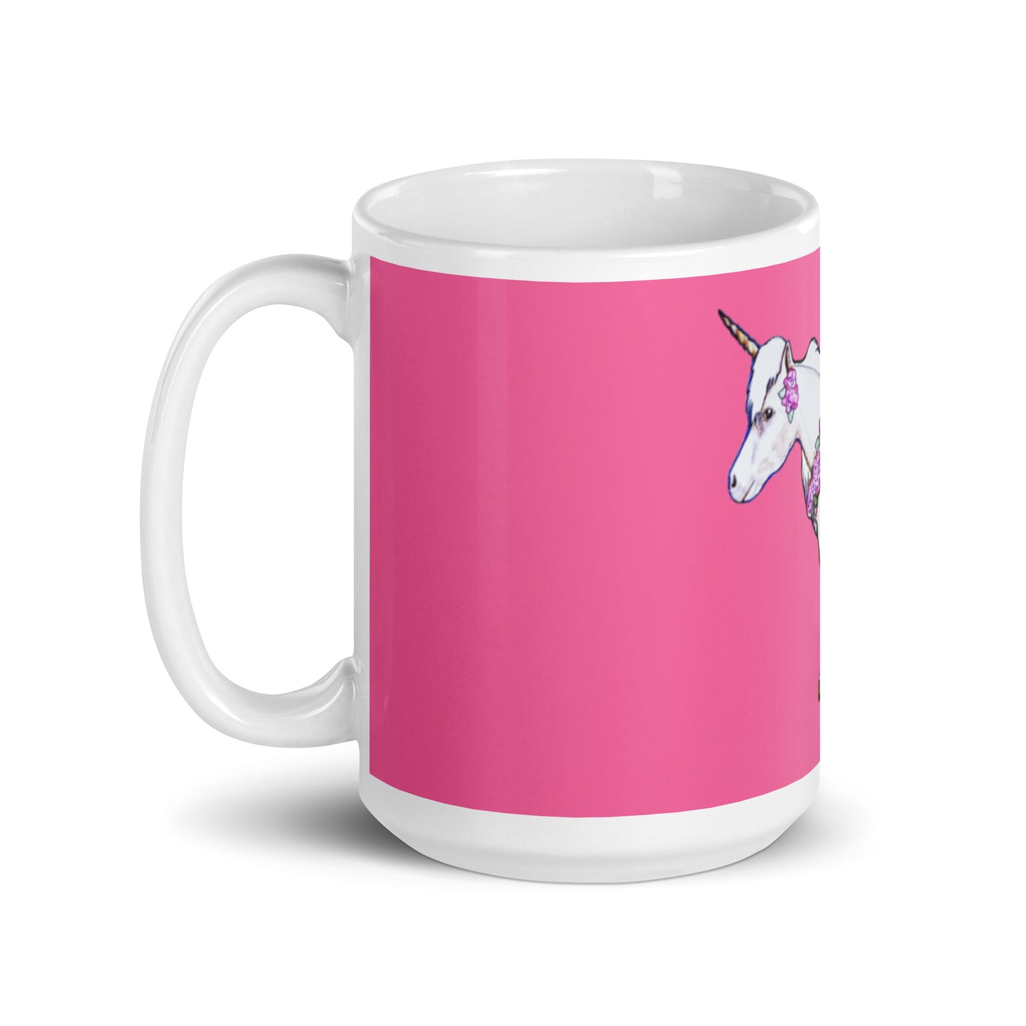 Unicorn Horse pink glossy mug