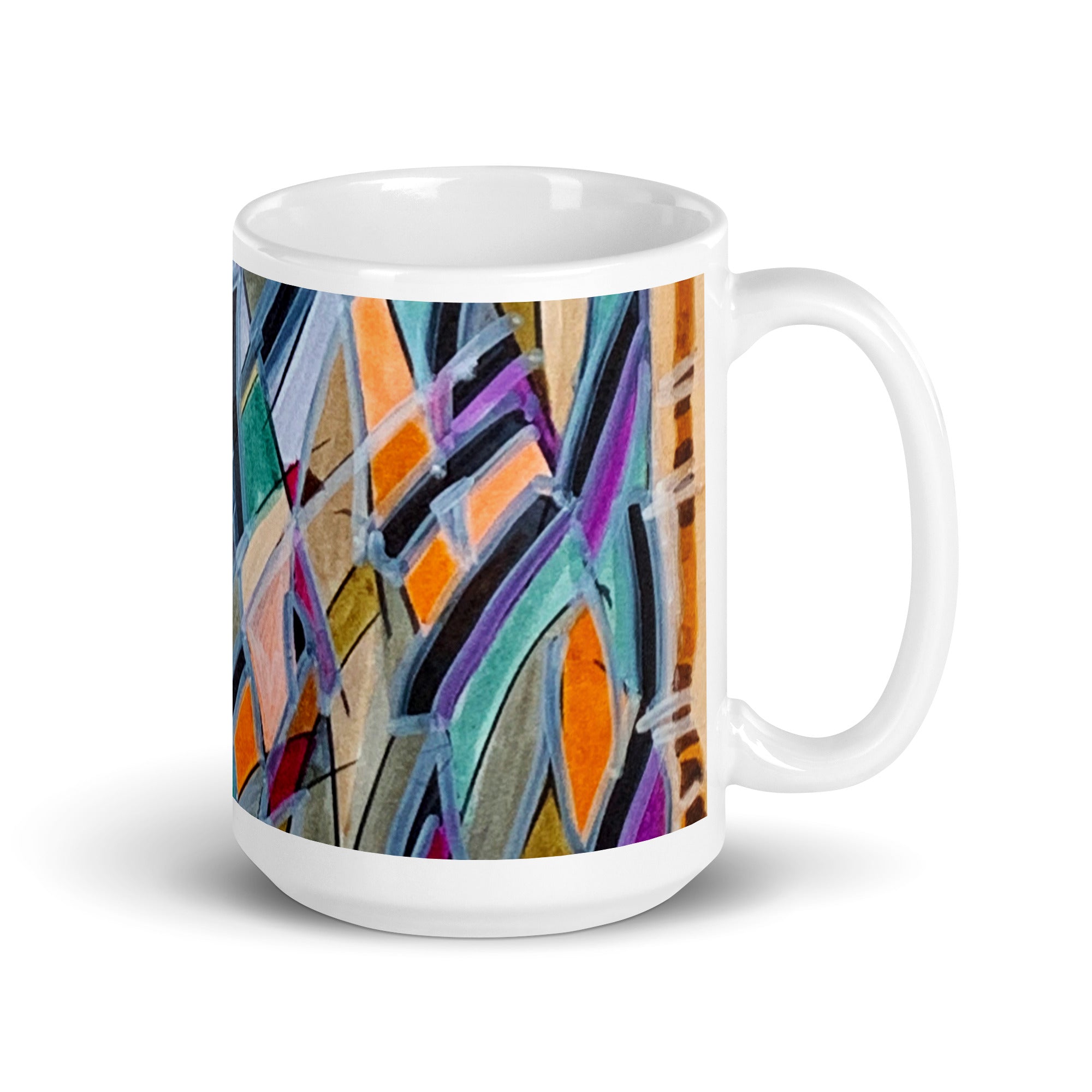 Sydney Opera Abstract White glossy mug - Art Love Decor