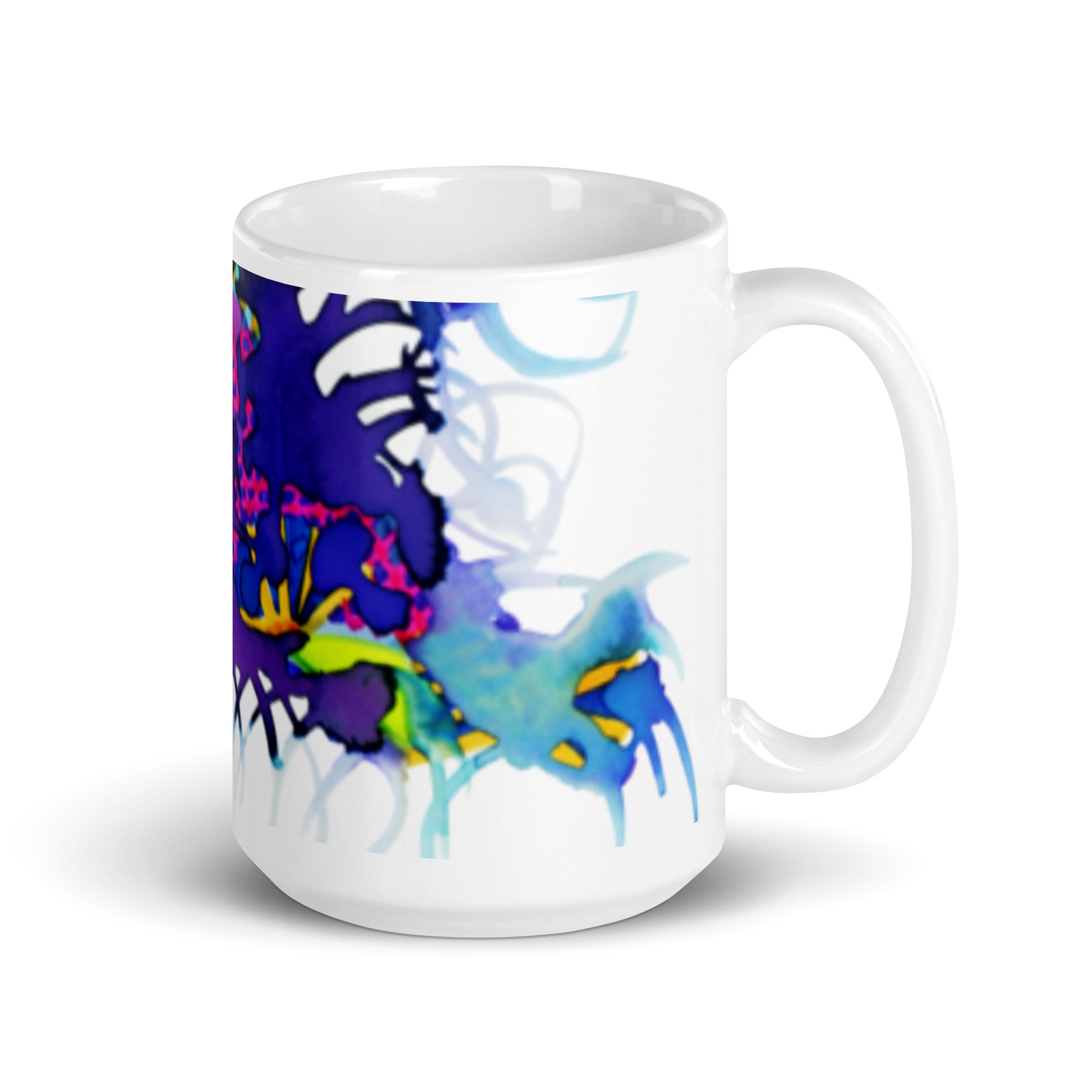 Tickles Abstract White glossy mug - Art Love Decor