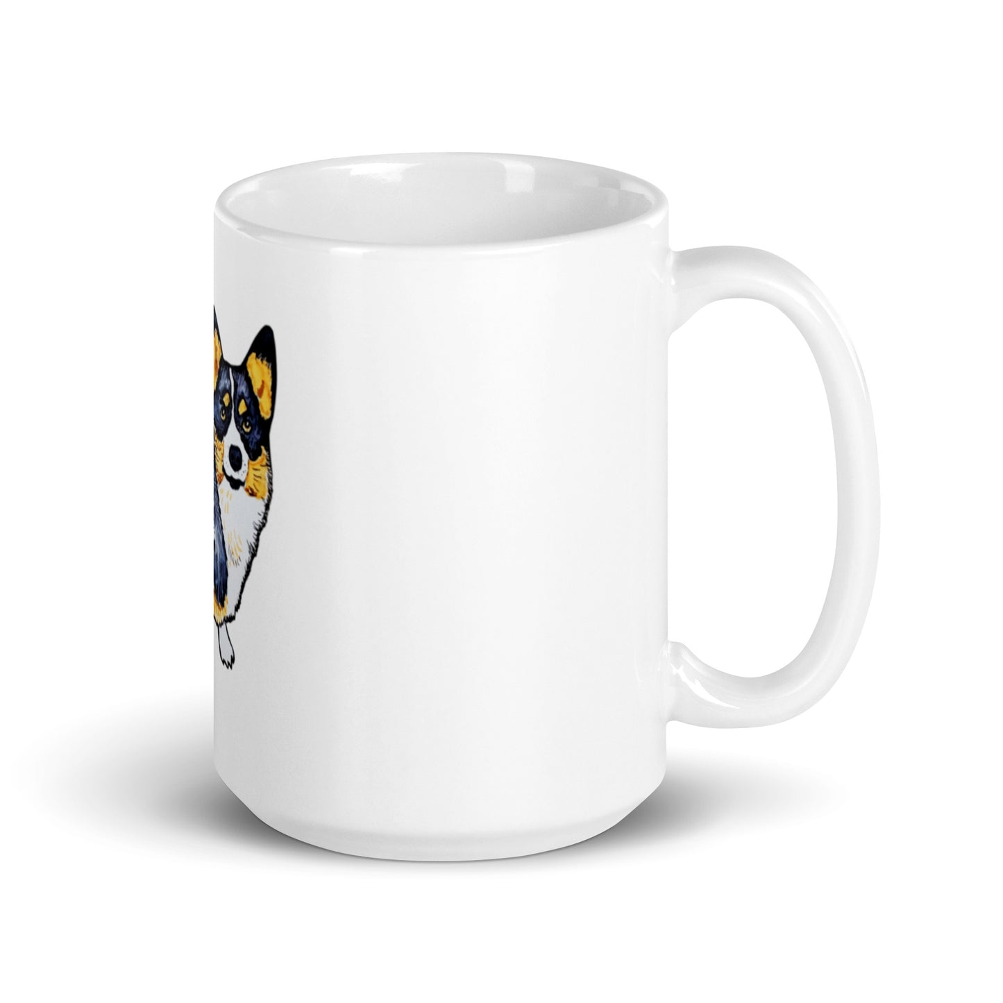 Corgi Dog White glossy mug