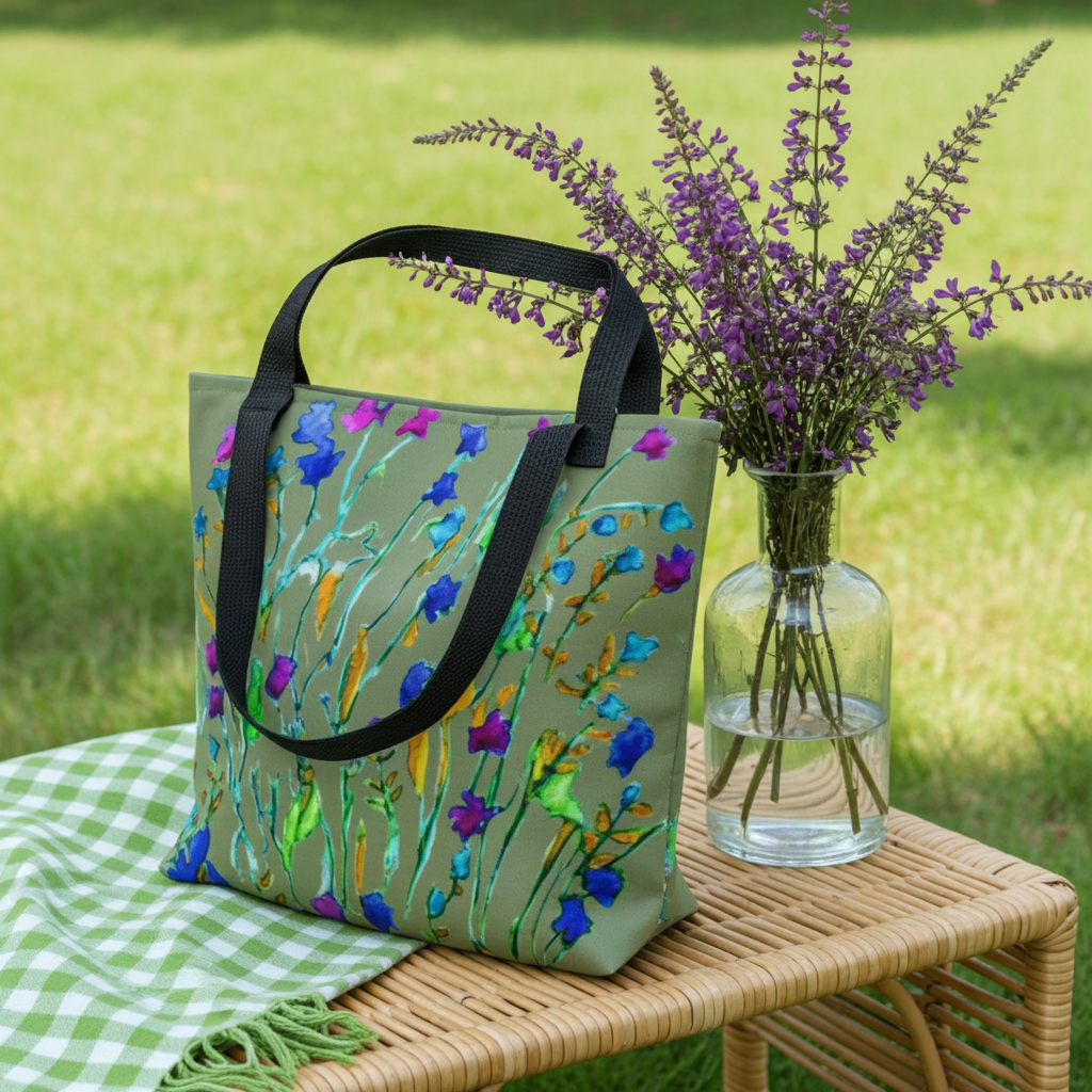 Itty Bitty Blooms Abstract Tote bag