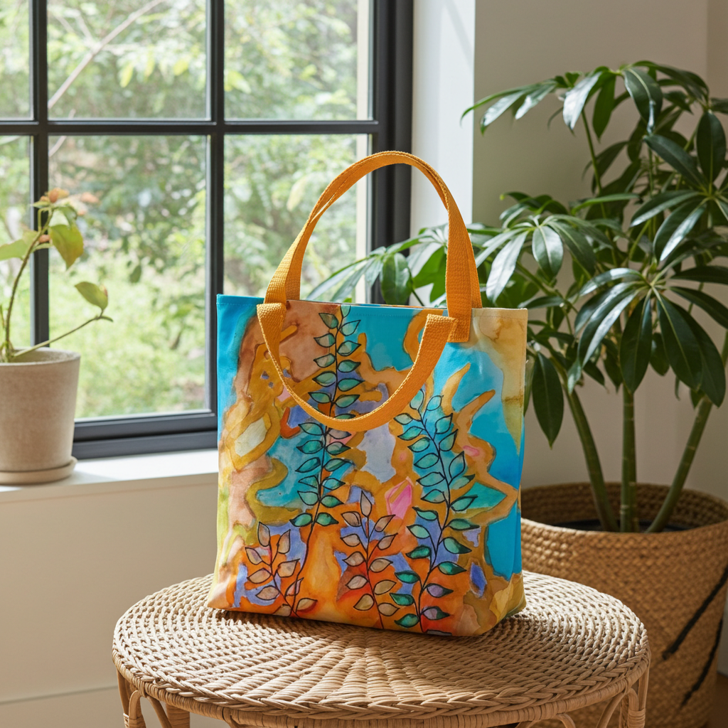 Fire Wind Leaves Tote bag