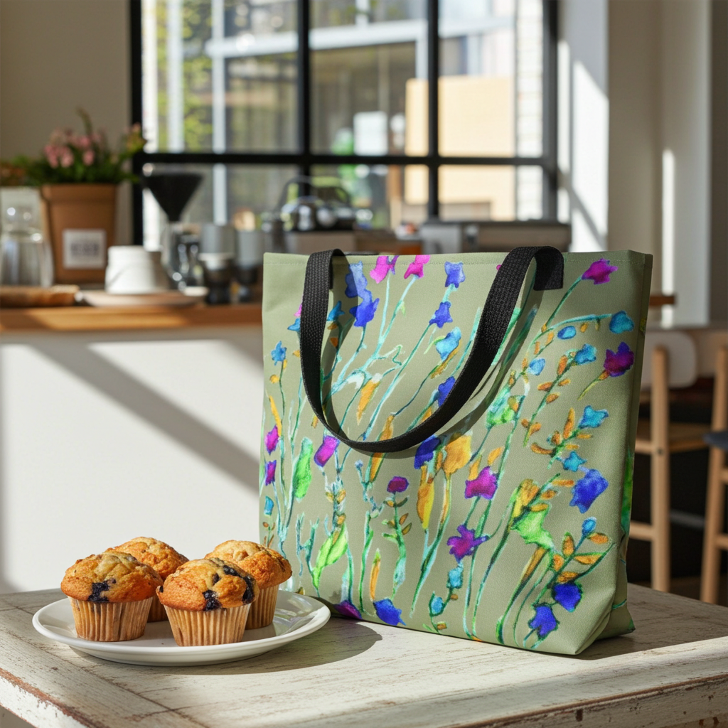 Itty Bitty Blooms Abstract Tote bag
