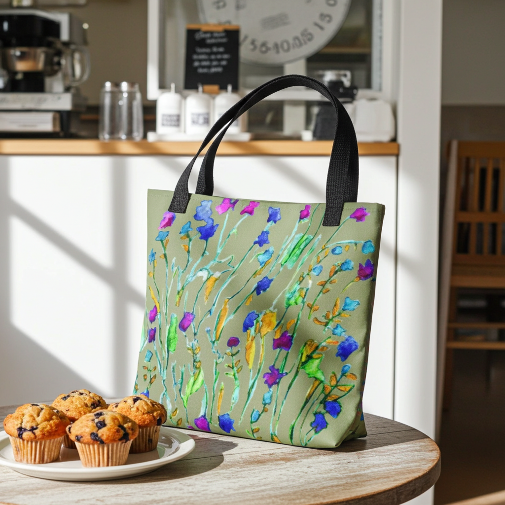 Itty Bitty Blooms Abstract Tote bag