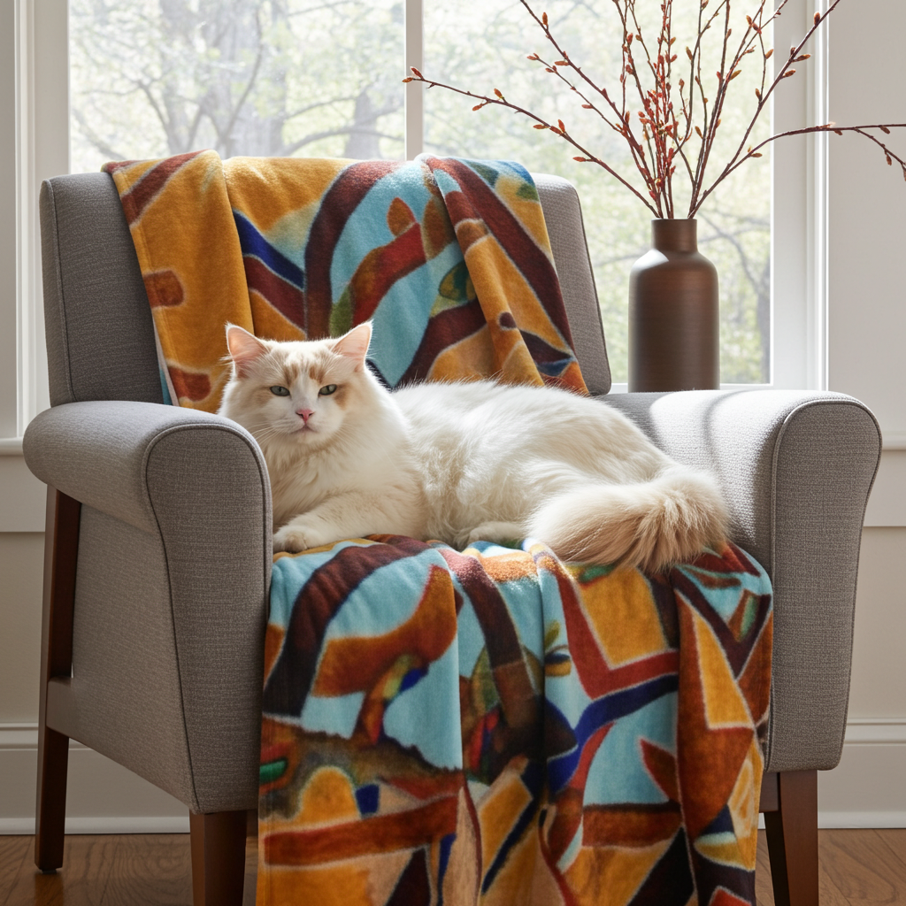 Unexpected Abstract Throw Blanket