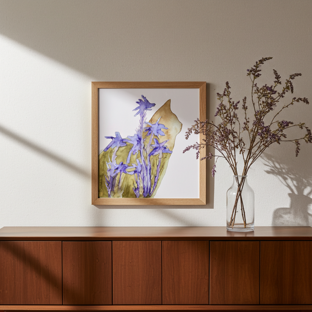 Cat Profile Framed Poster 12x12