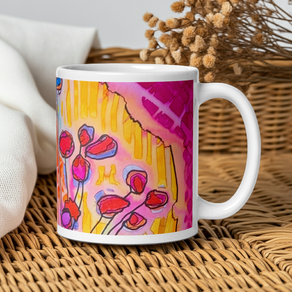 Flower Pot Abstract Mug