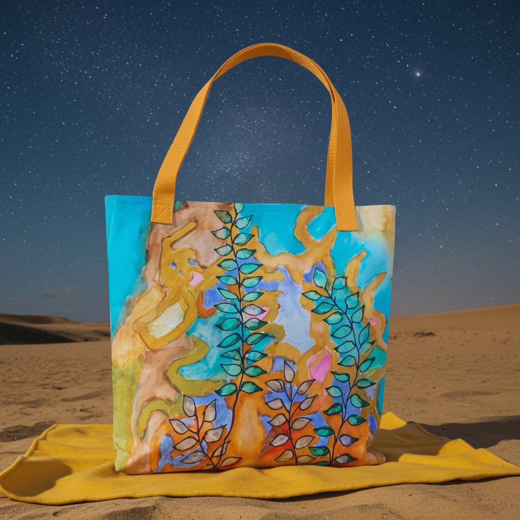 Fire Wind Leaves Tote bag