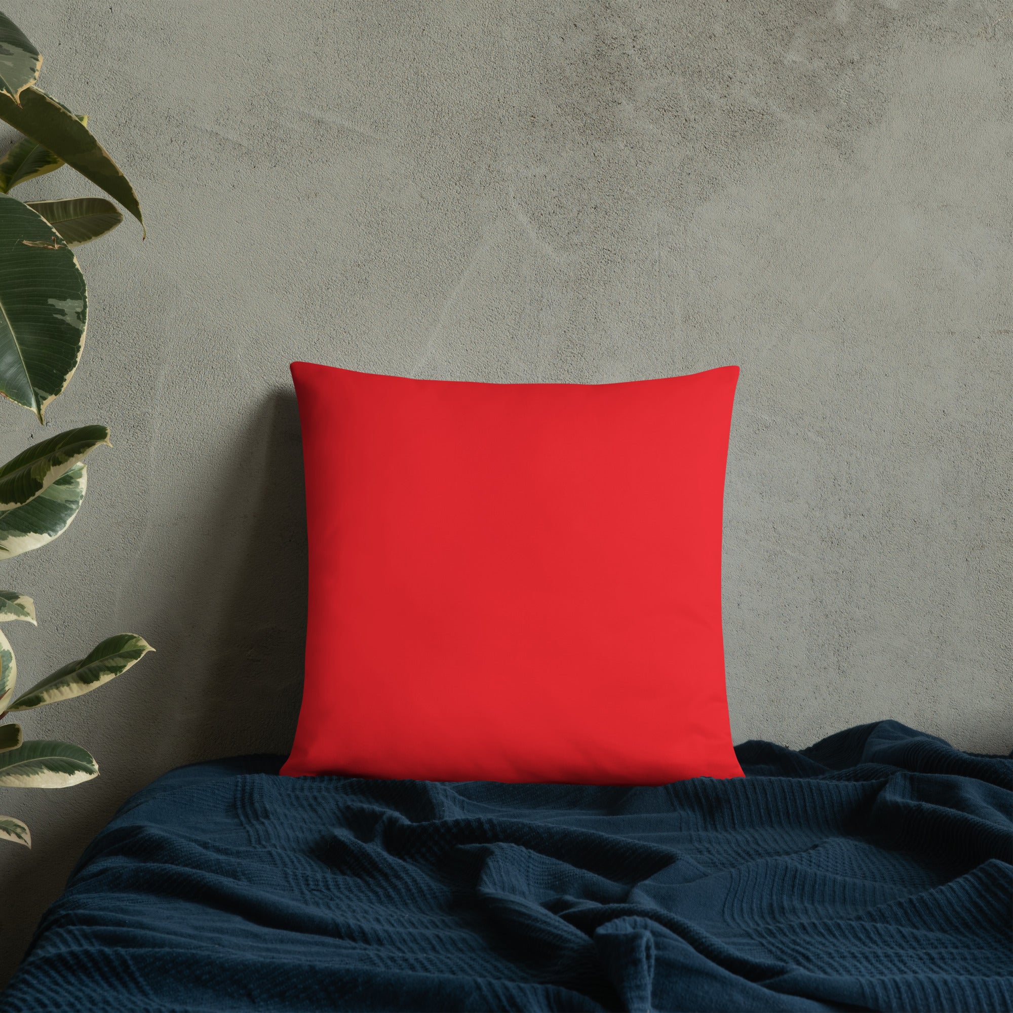 Red Garden Abstract Throw Pillow