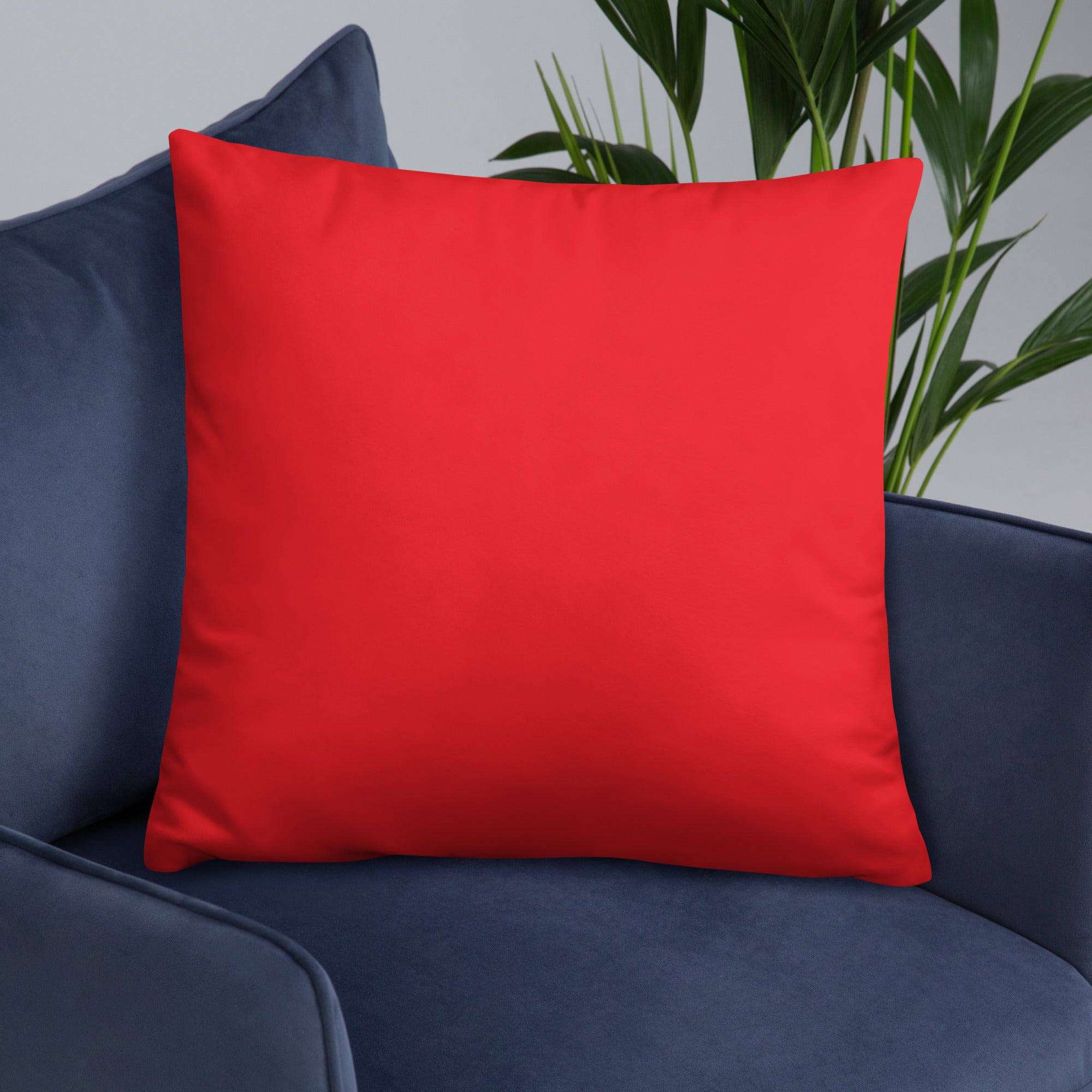 Red Garden Abstract Throw Pillow