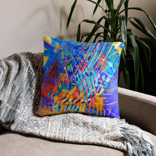 Ray of Hope Abstract Throw Pillow