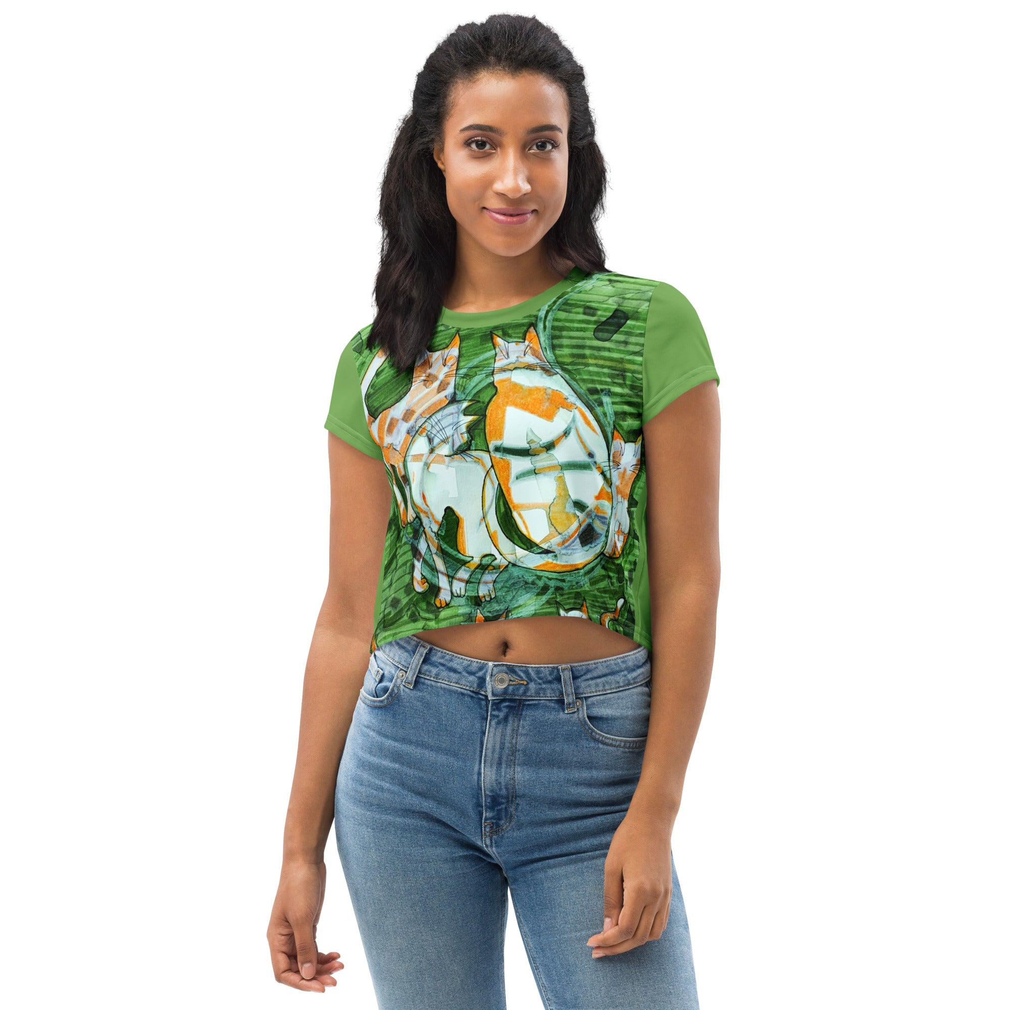 Cat Gang Crop T-shirt