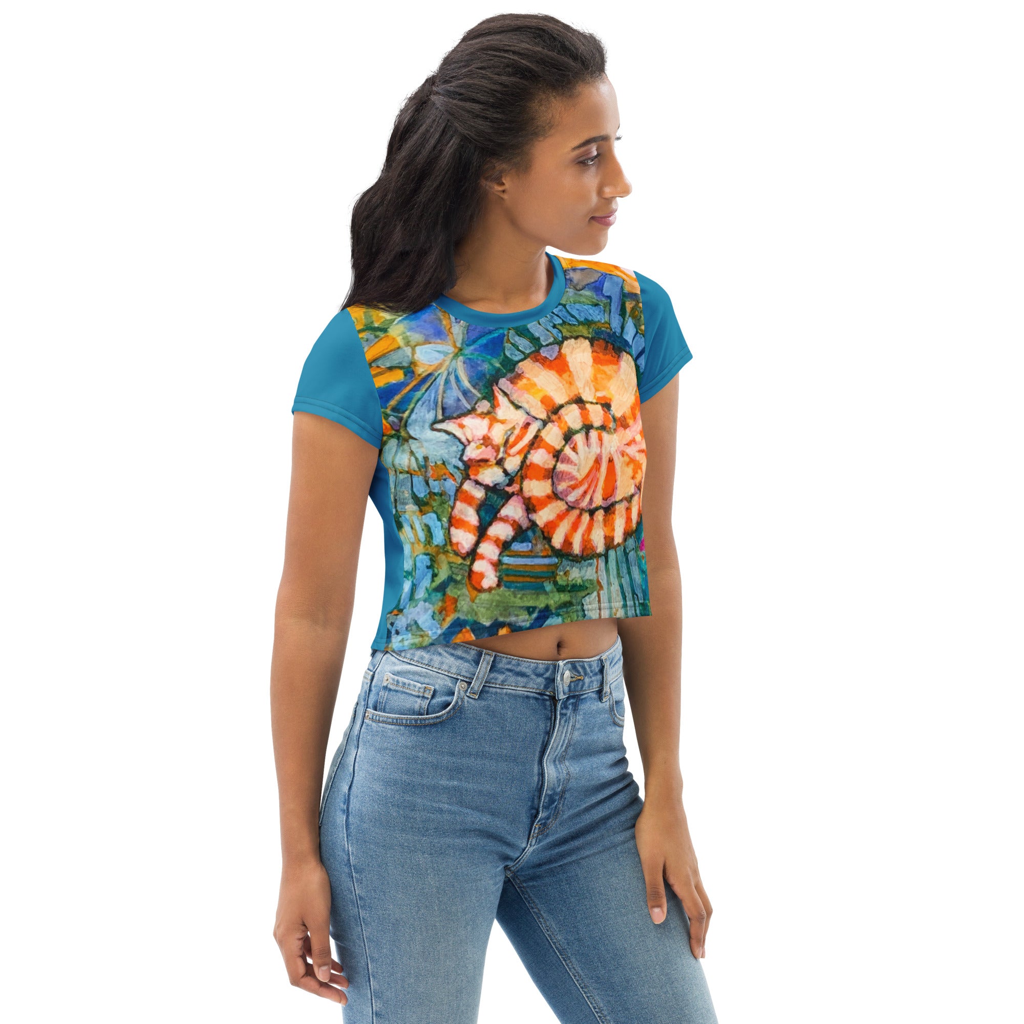 Garden Cat Crop T-shirt