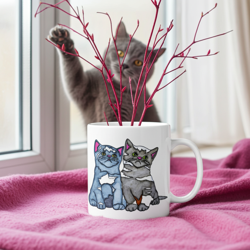 Two Kittens Cat Mug