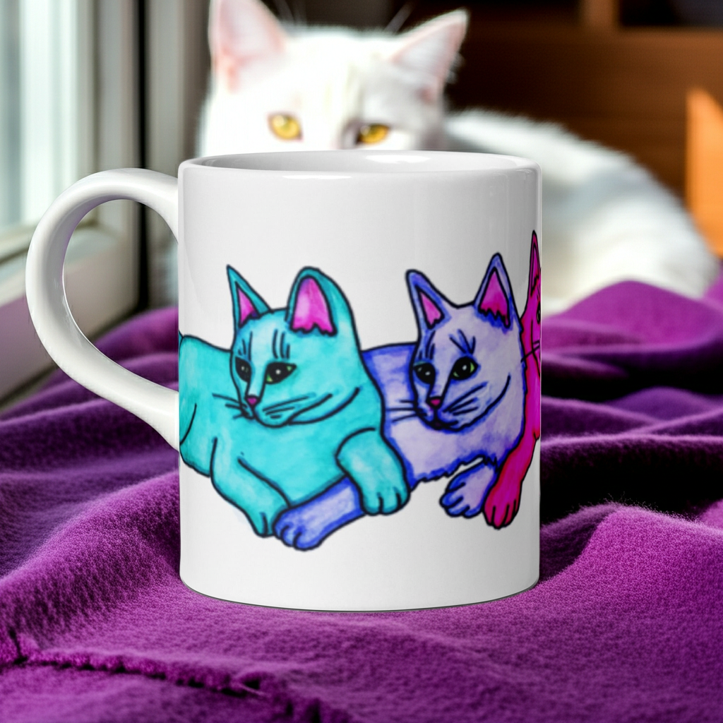 Color Cats White Mug