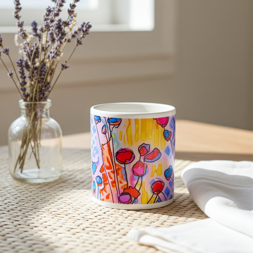 Flower Pot Abstract Mug