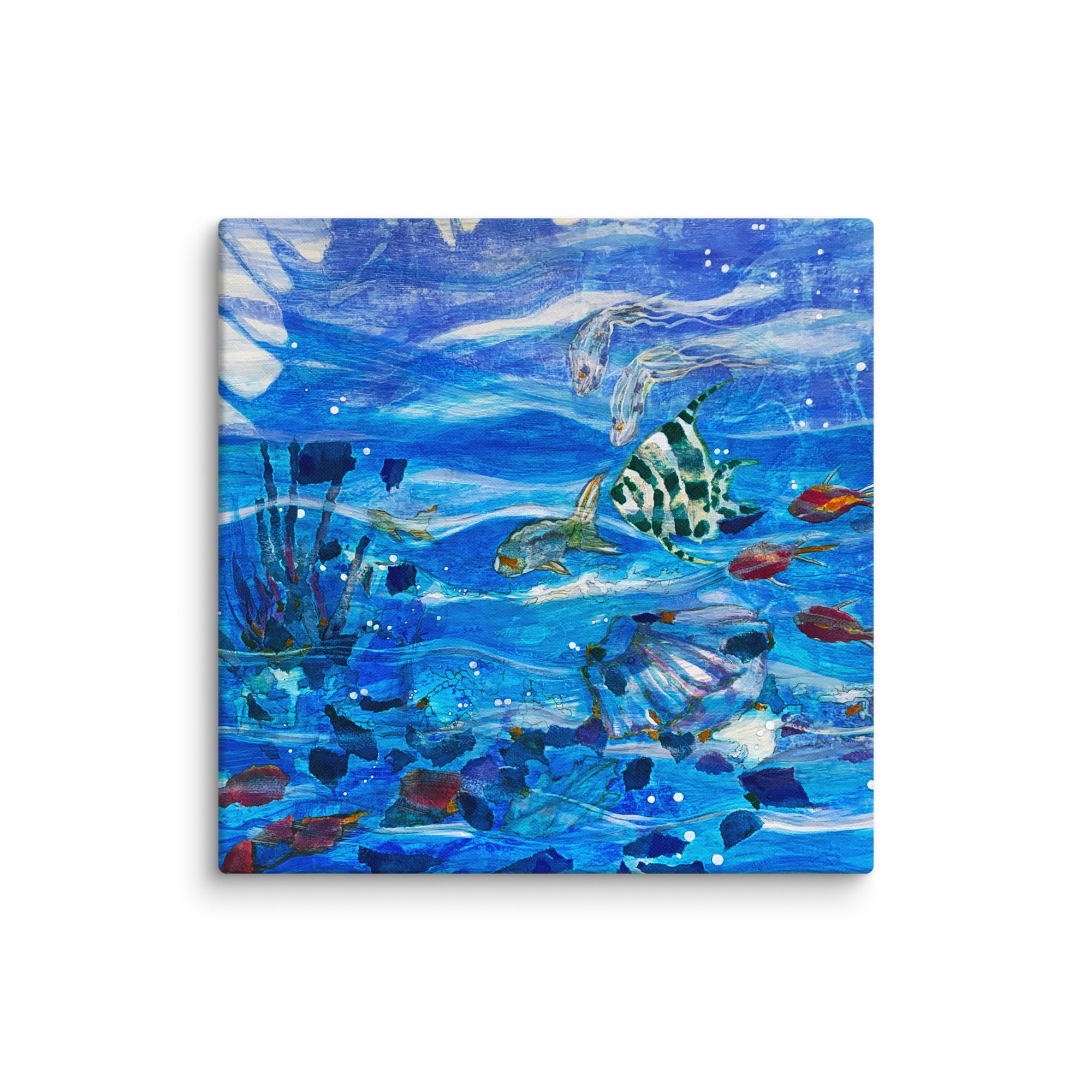 Under Sea Abstract Large Artwork Canvas Print Unframed 37x37