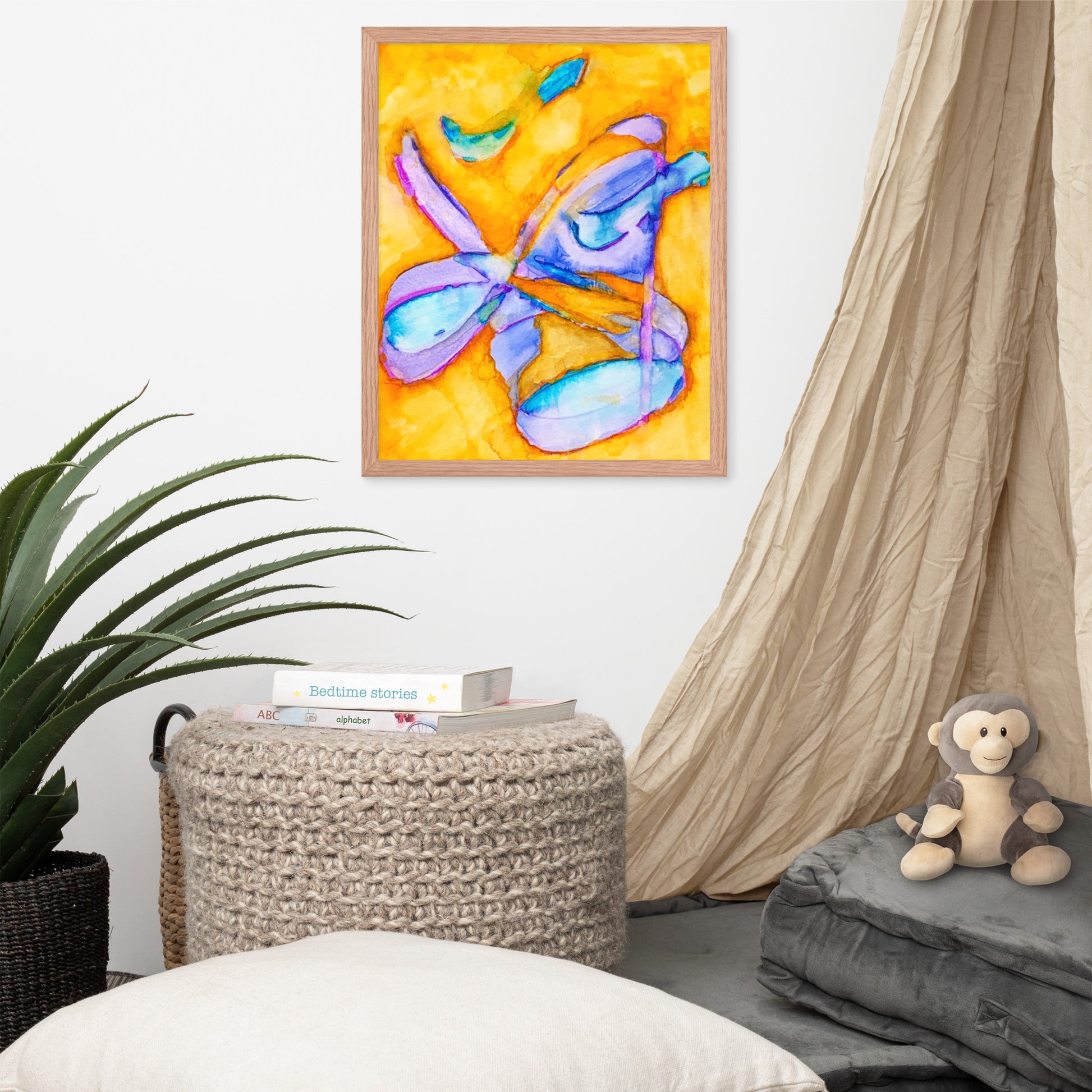 Dragonfly Abstract Poster Framed - Art Love Decor