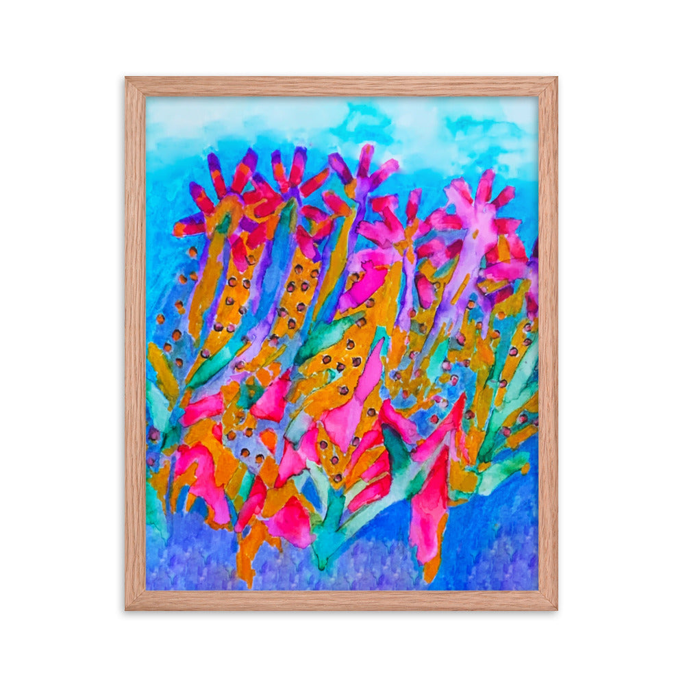 Hot Pinks Abstract Framed poster