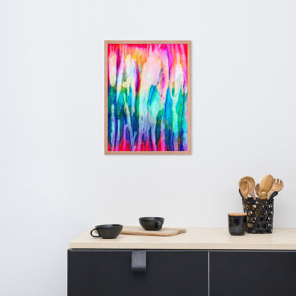 Glowing Abstract Poster Framed - Art Love Decor