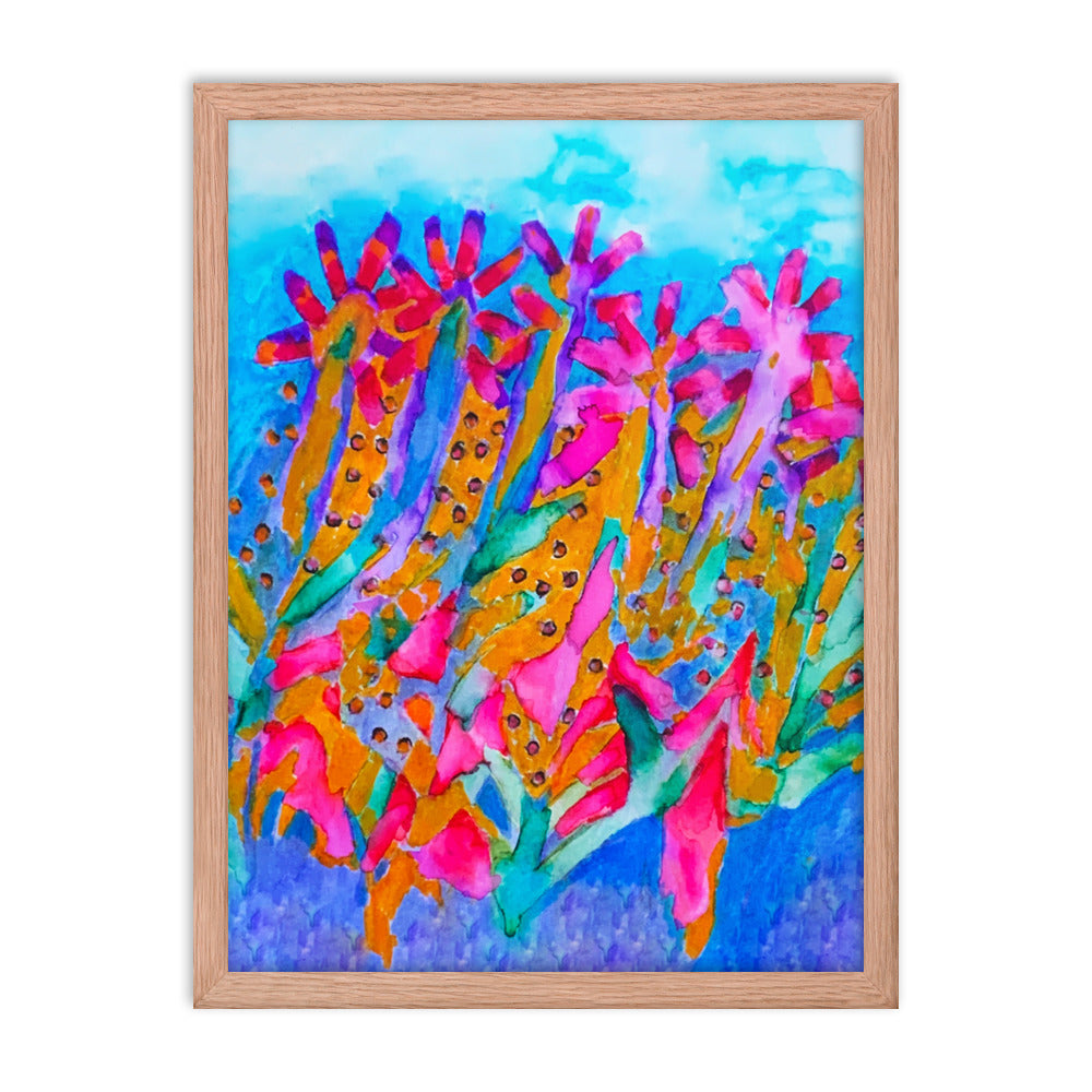 Hot Pinks Abstract Framed poster