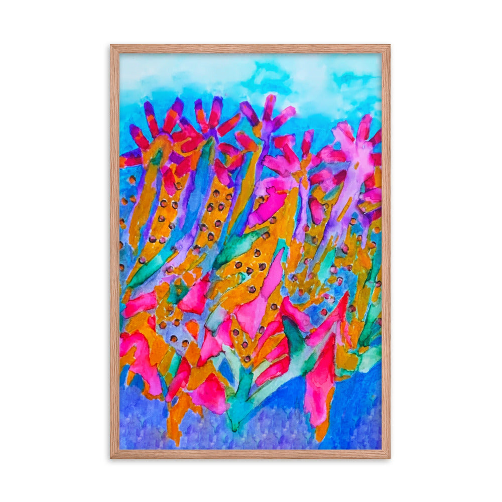 Hot Pinks Abstract Framed poster