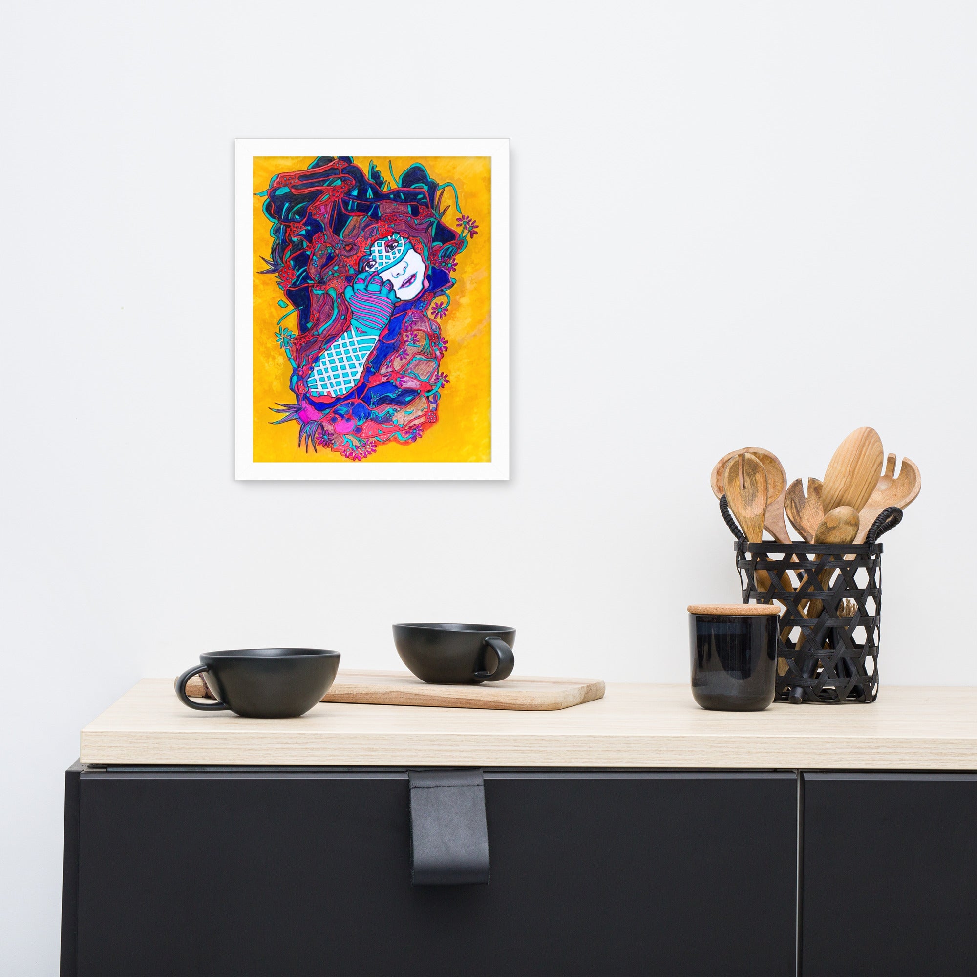 Jester Abstract Framed Poster