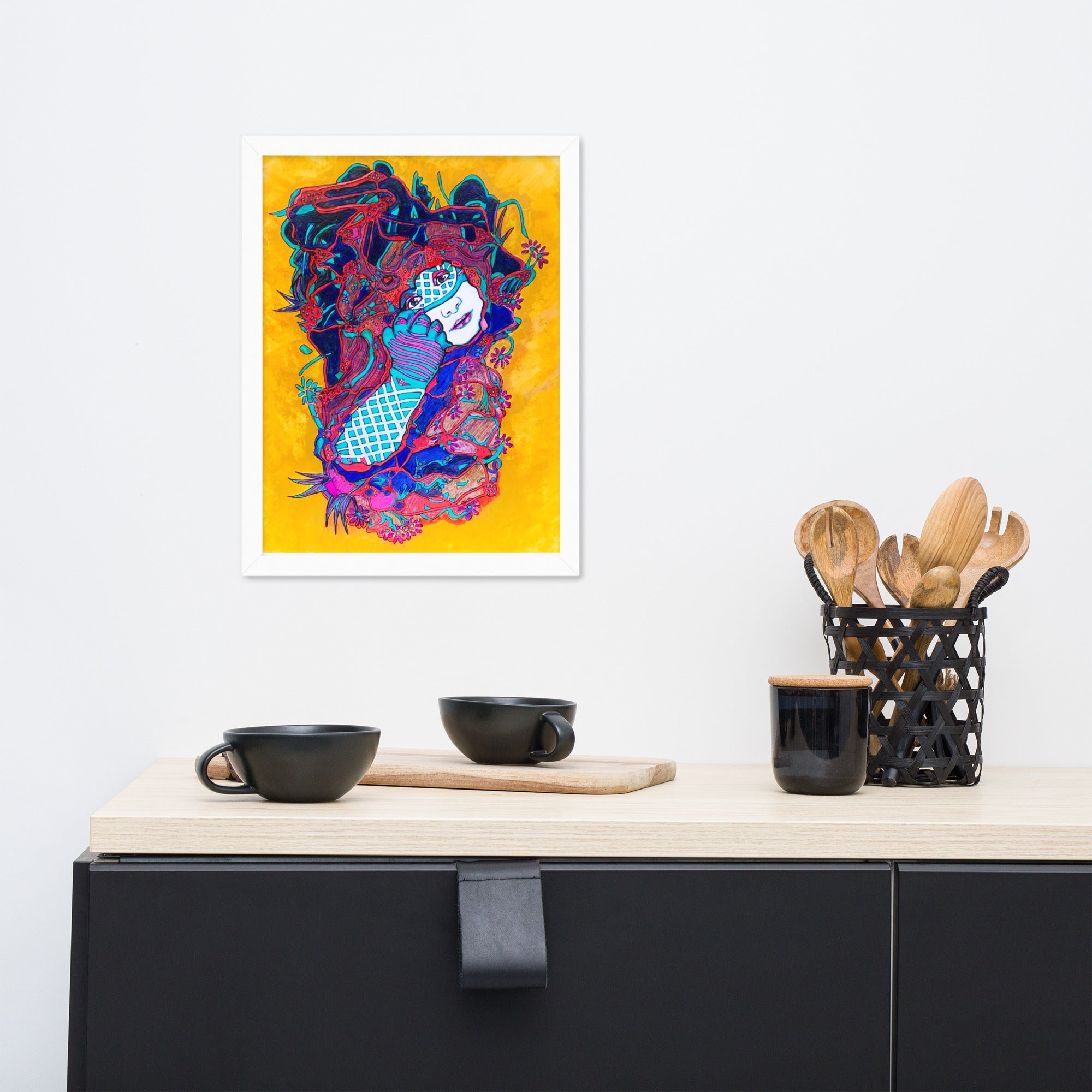 Jester Abstract Framed Poster